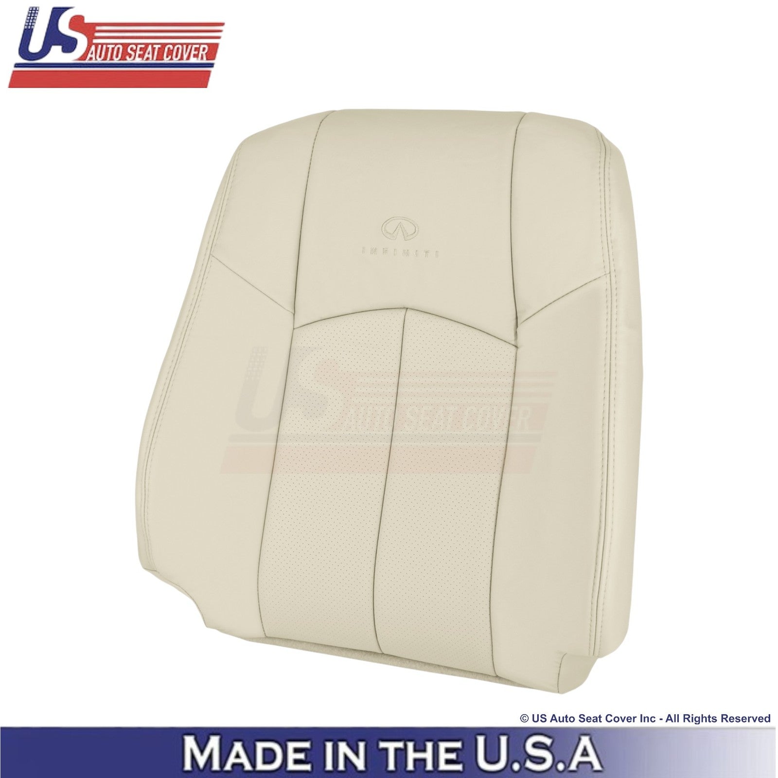 2009-2013 Fits Infiniti G37 Genuine Leather Front Driver Top Seat Cover Wheat