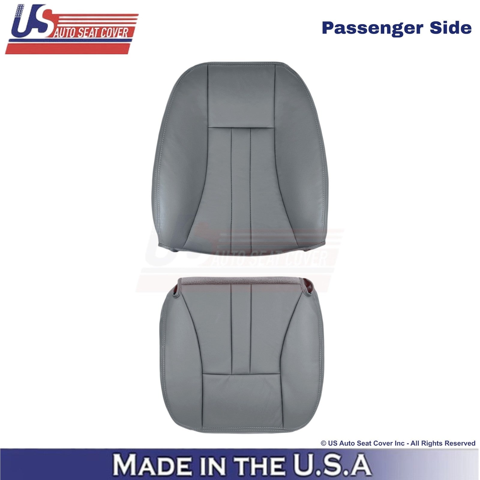 2004-2007 For Chrysler Town & Country Leatherette Passenger Covers Medium Gray
