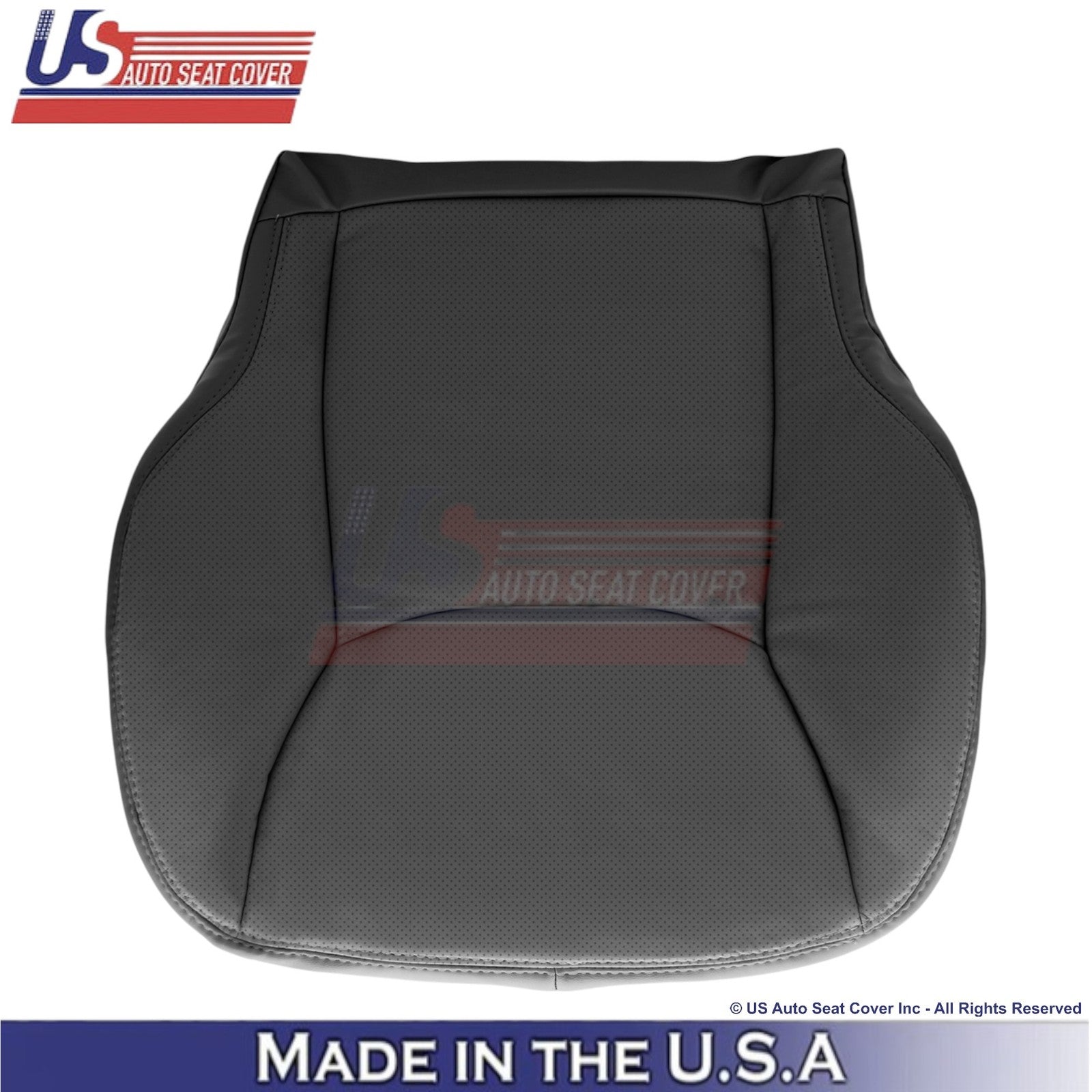 2000-2006 For Mercedes-Benz S Leatherette Perf Driver Bottom Seat Cover Charcoal