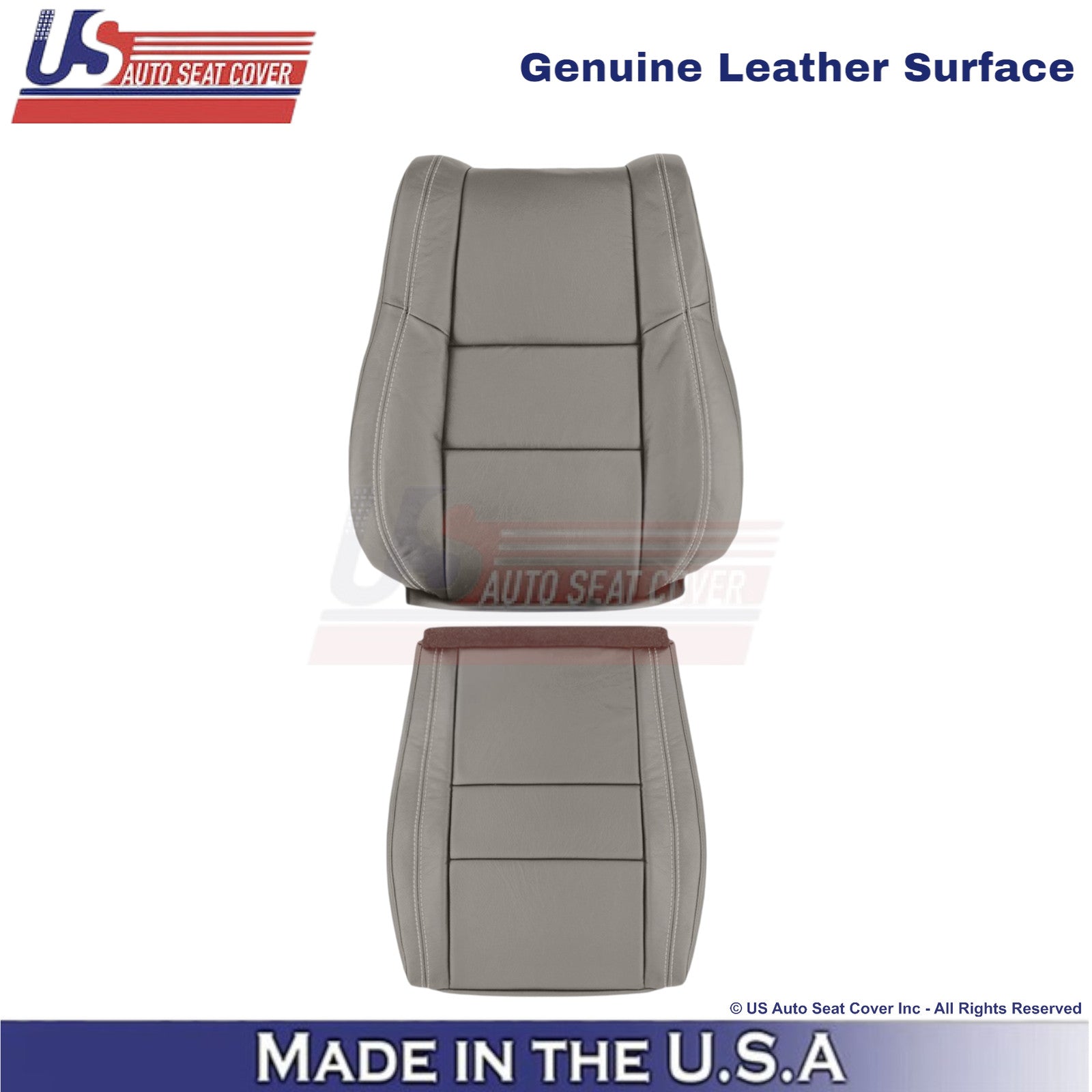 2011-2013 For Dodge Durango Genuine Leather Front Driver Covers Medium Graystone