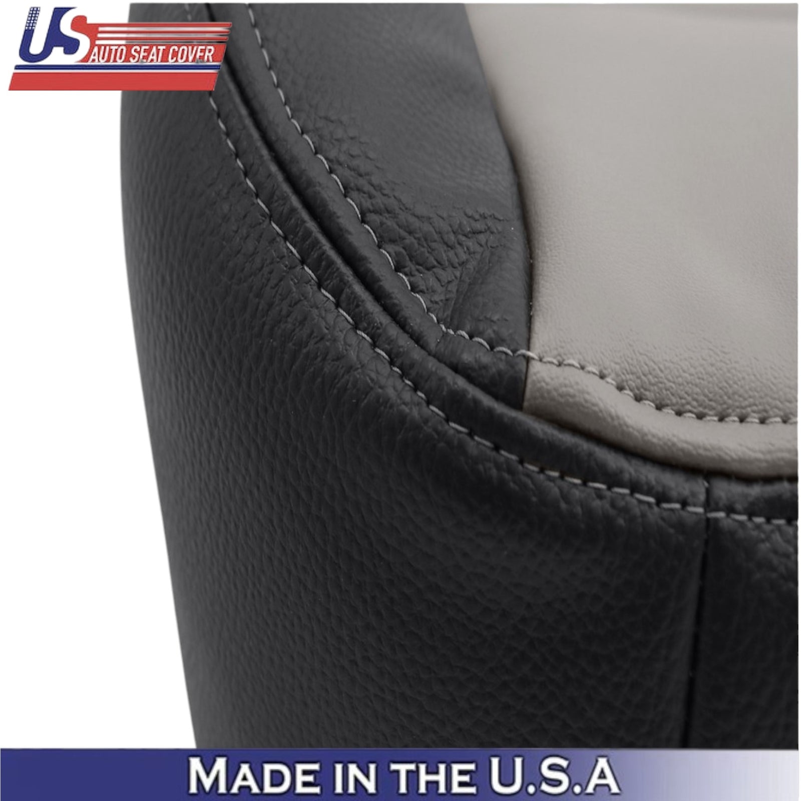 2009-2012 For Dodge Ram 1500 ST Leatherette Driver Side Seat Covers 2-Tone Gray