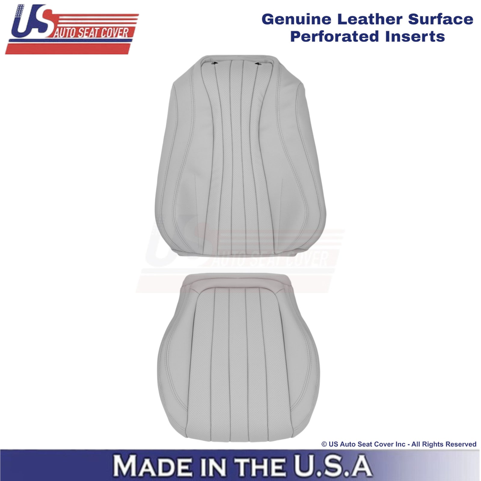 2021-2023 Fits Mercedes Benz E-Class Genuine Leather Front Driver Covers Gray