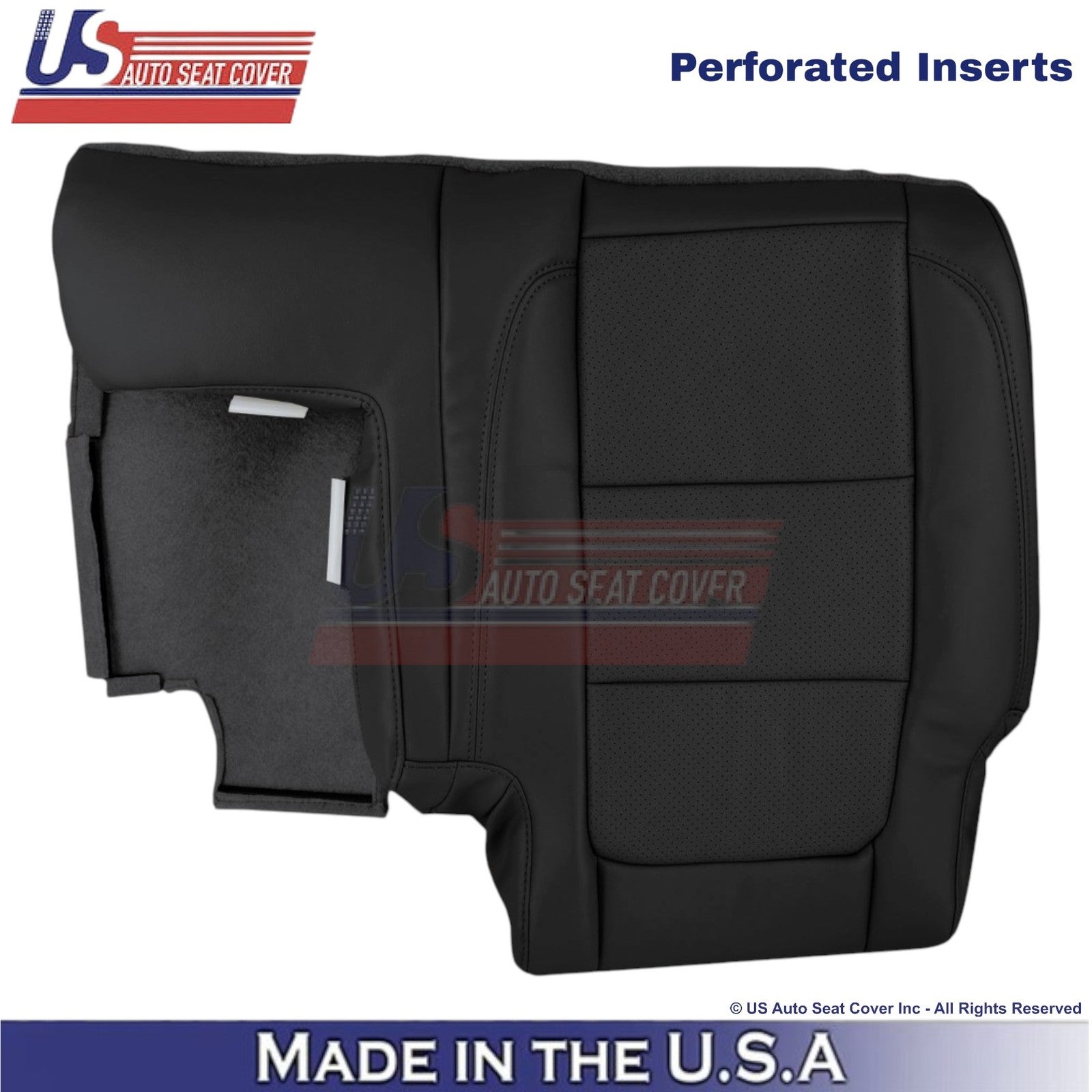 2011-2015 For Ford Explorer 2nd Row Driver Side Top Leather Seat Cover Black