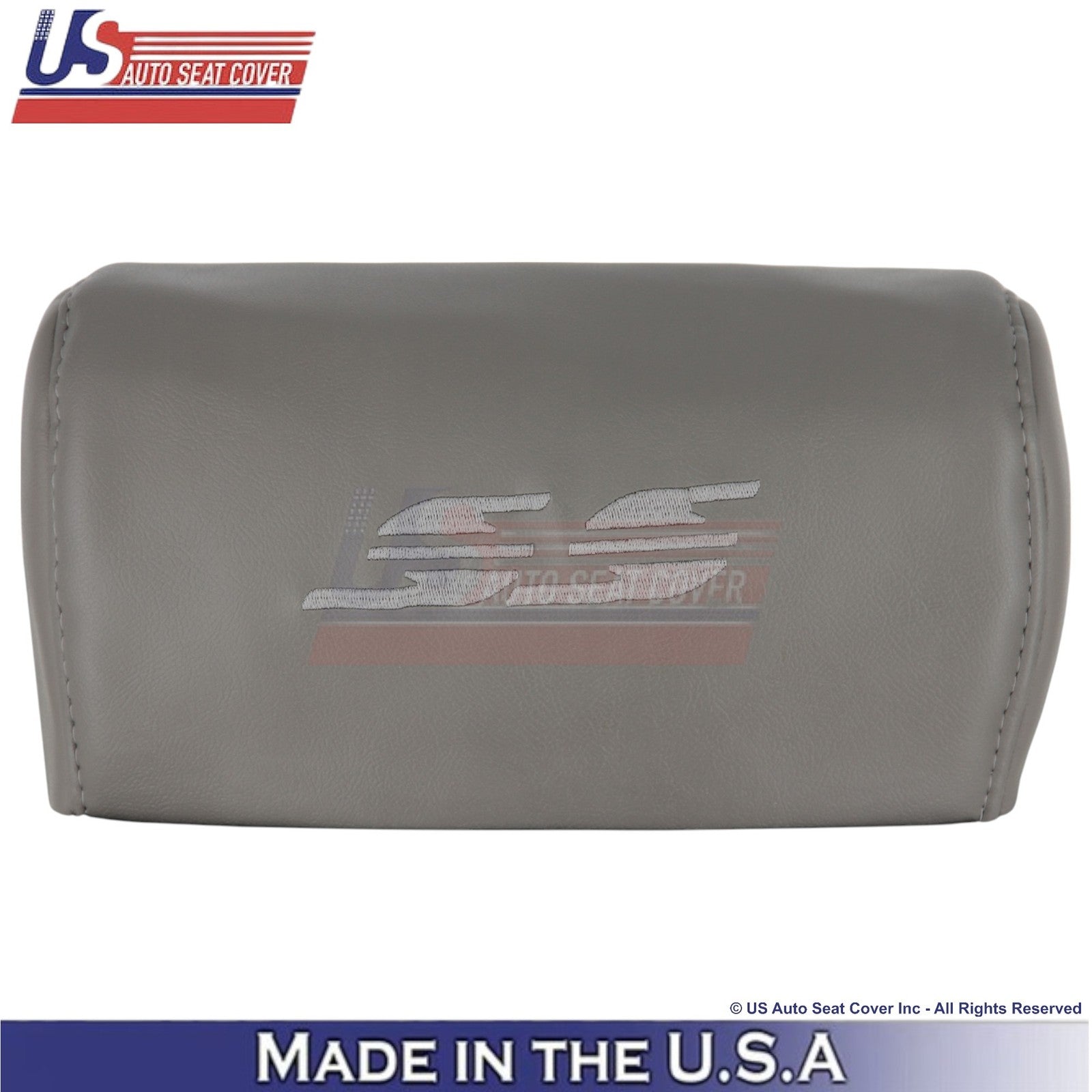 1994-1996 Fits Chevy Impala SS Passenger Headrest Leatherette Cover Medium Gray