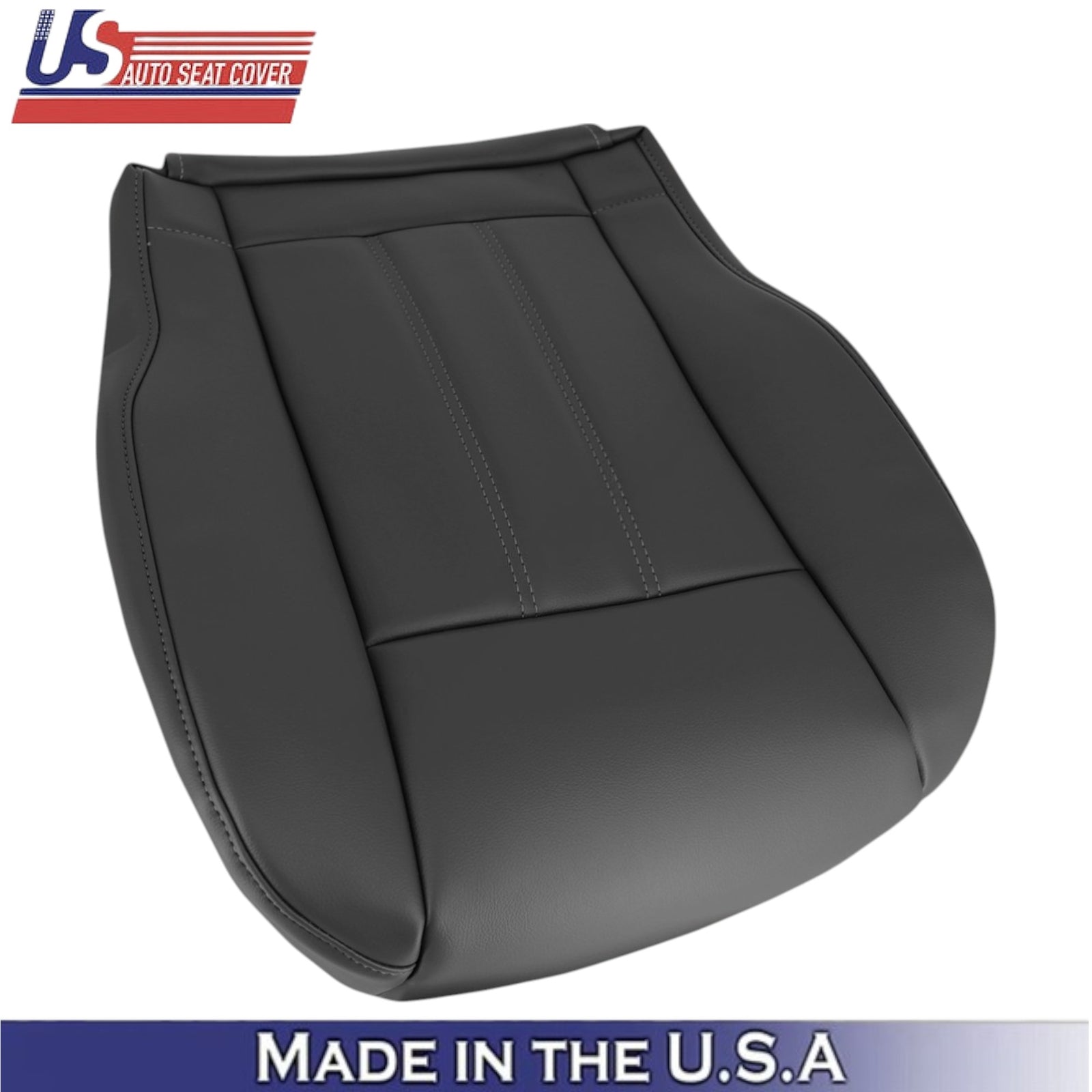 2008-2016 For Chrysler Town & Country Leatherette Front Bottom Seat Covers Black