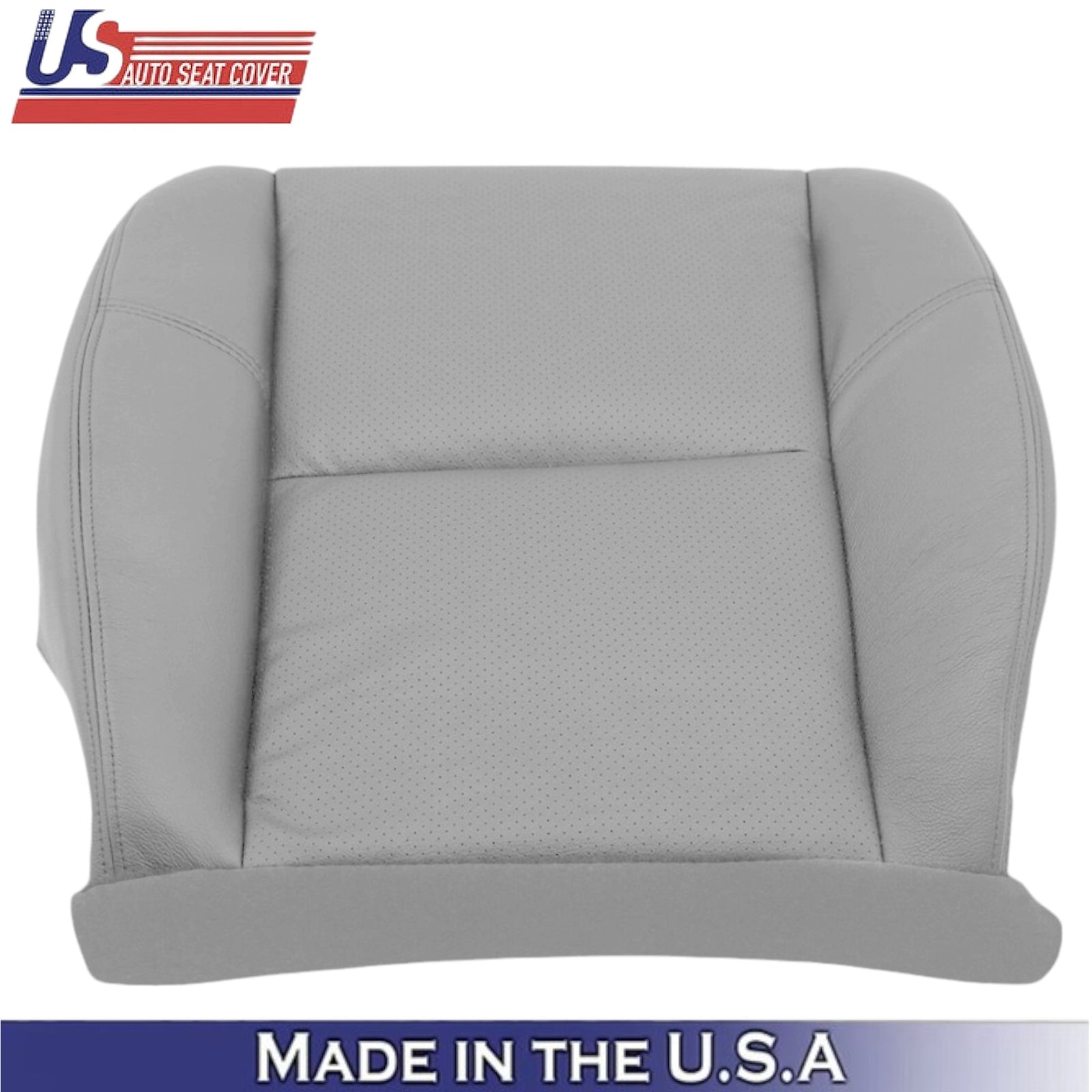 2012-2014 For Chevy Silverado Leatherette Front Seat Covers Light Titanium Gray