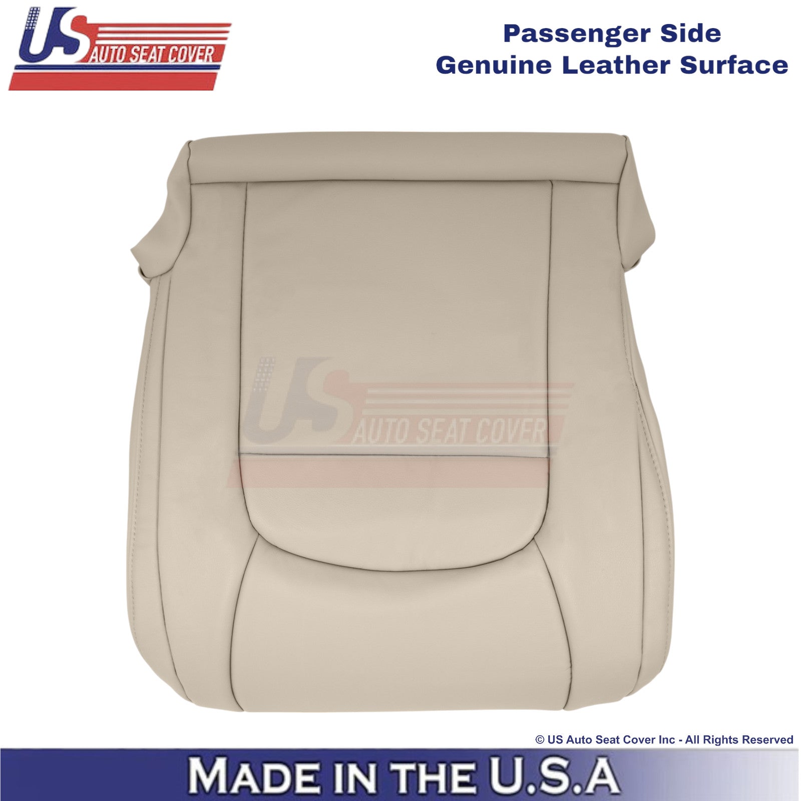 2008-2021 For Toyota Land Cruiser Leather Passenger Bottom Replacement Cover Tan