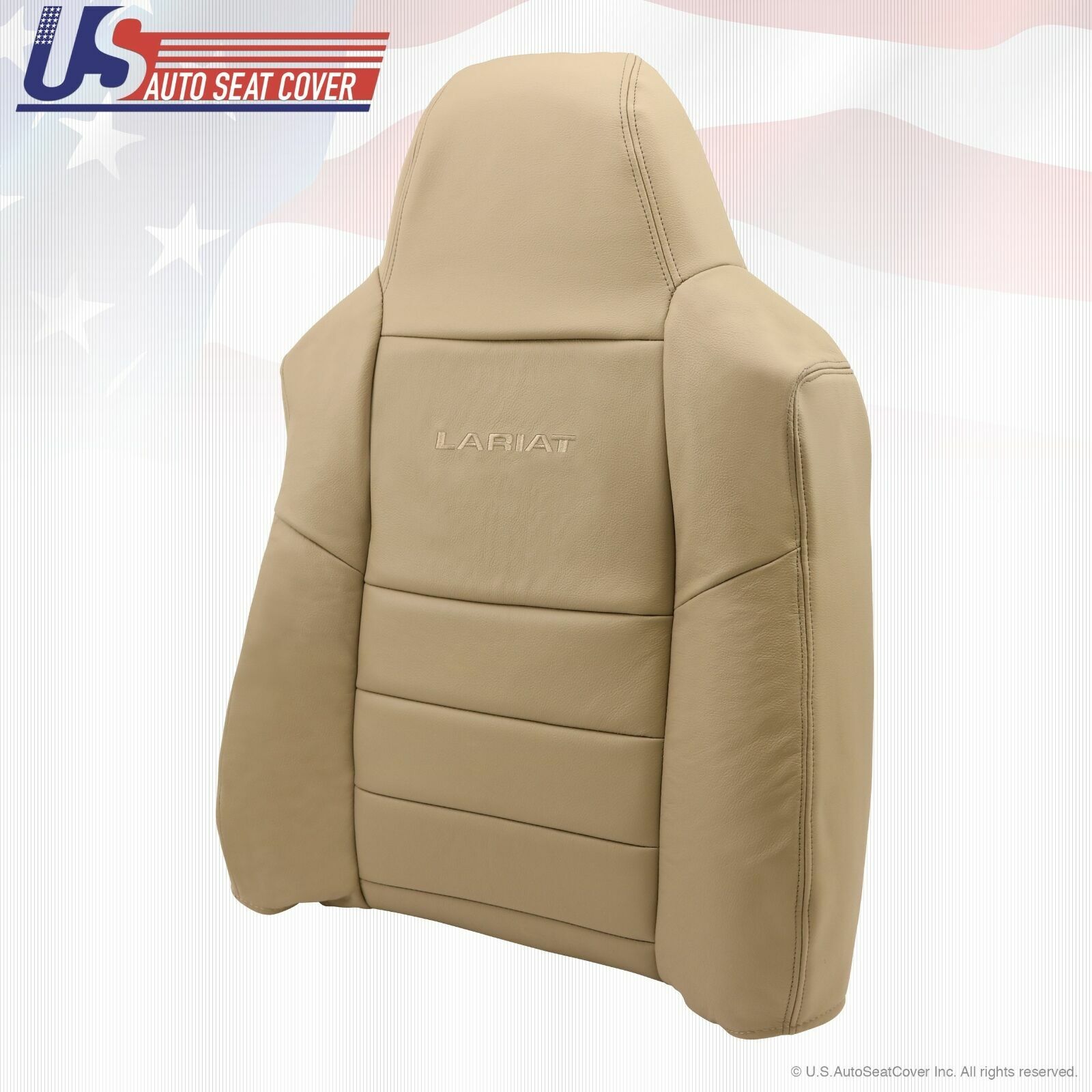 2x tops & 2x bottoms Leather Seat Cover TAN 2002 to 2007 Ford F250 F350 Lariat