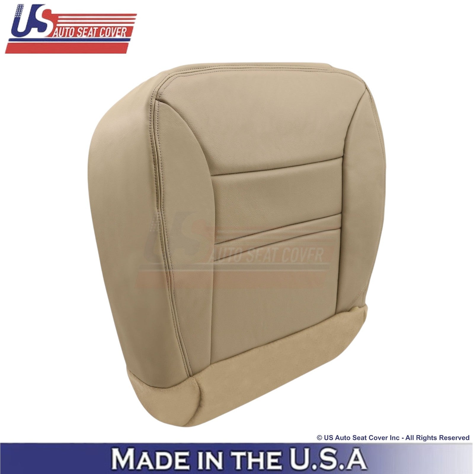 2000-2001 For Ford Excursion Genuine Leather Front w/Armrest Covers Parchment