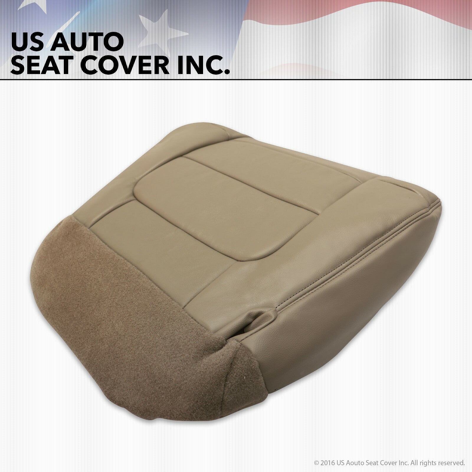 2001 2002 Ford F150 Lariat XLT Super Crew Driver Bottom Leather Seat Cover Tan
