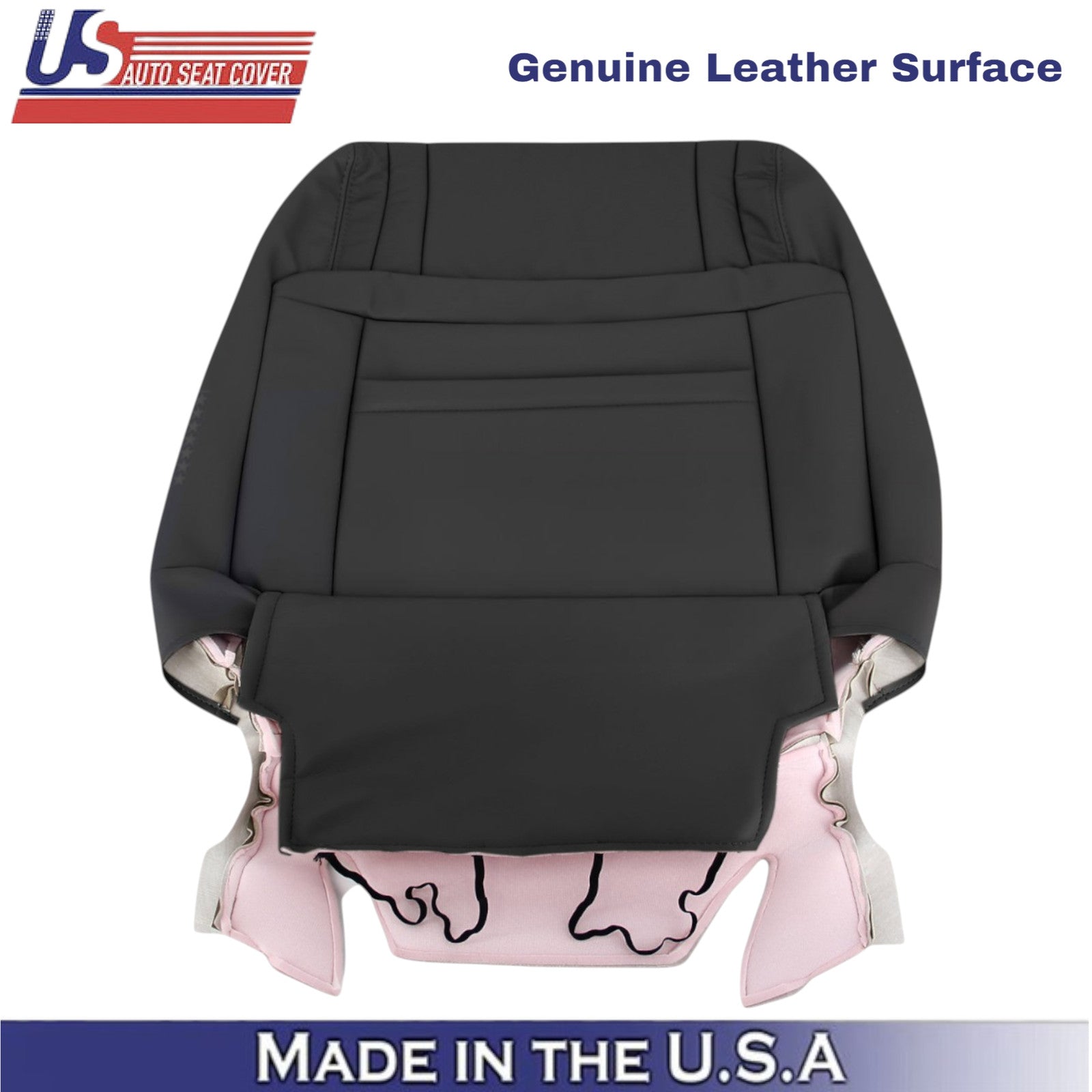 2007-2013 For Toyota Tundra Genuine Leather front Passenger Seat Covers Black
