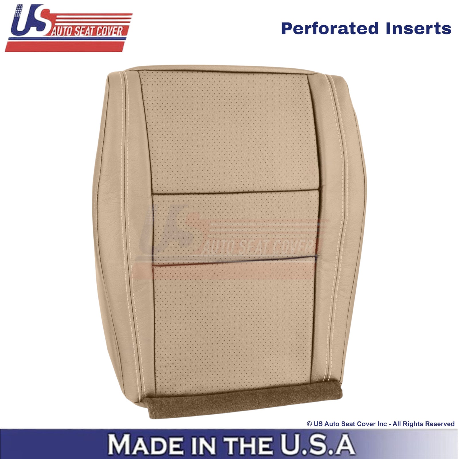 2011-2017 For Dodge Durango Genuine Leather Bottom Replacement Seat Covers Tan