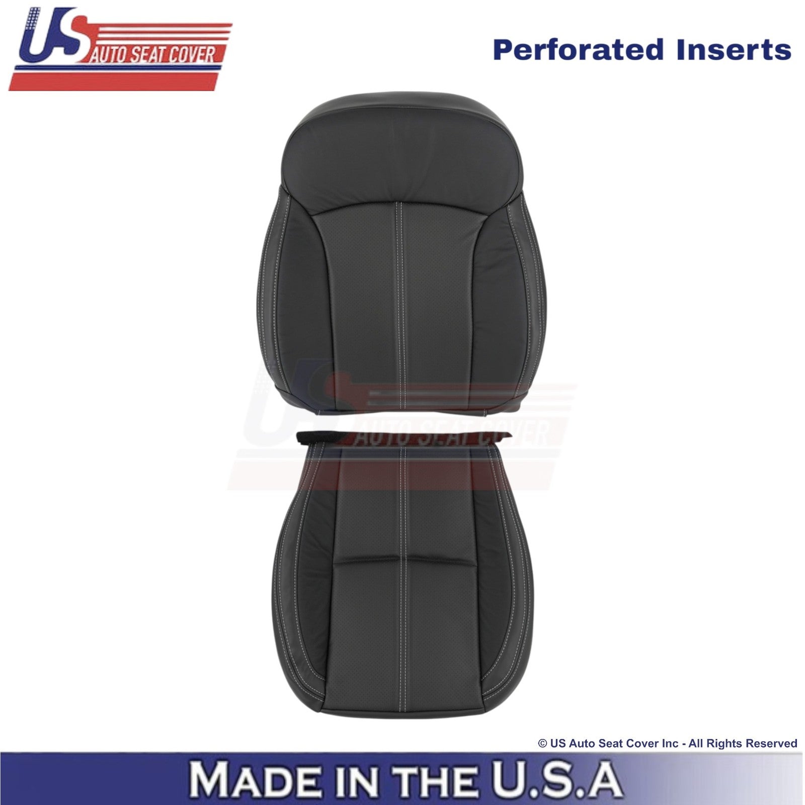 2017-2018 Fits Subaru Forester Touring Leather Front Driver Seat Covers Black