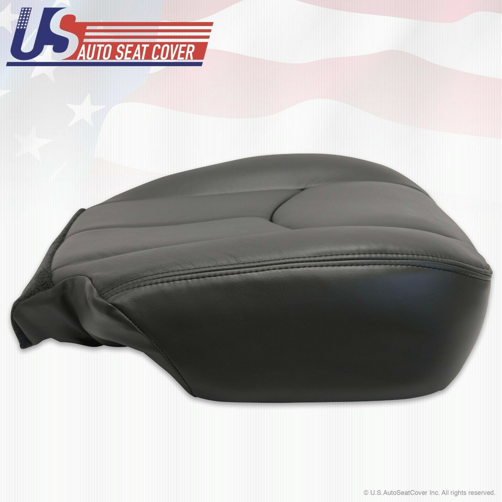 2004 CHEVY SILVERADO 2500 FRONT SEAT COVERS DARK GRAY LEATHER 692 + FOAM CUSHION