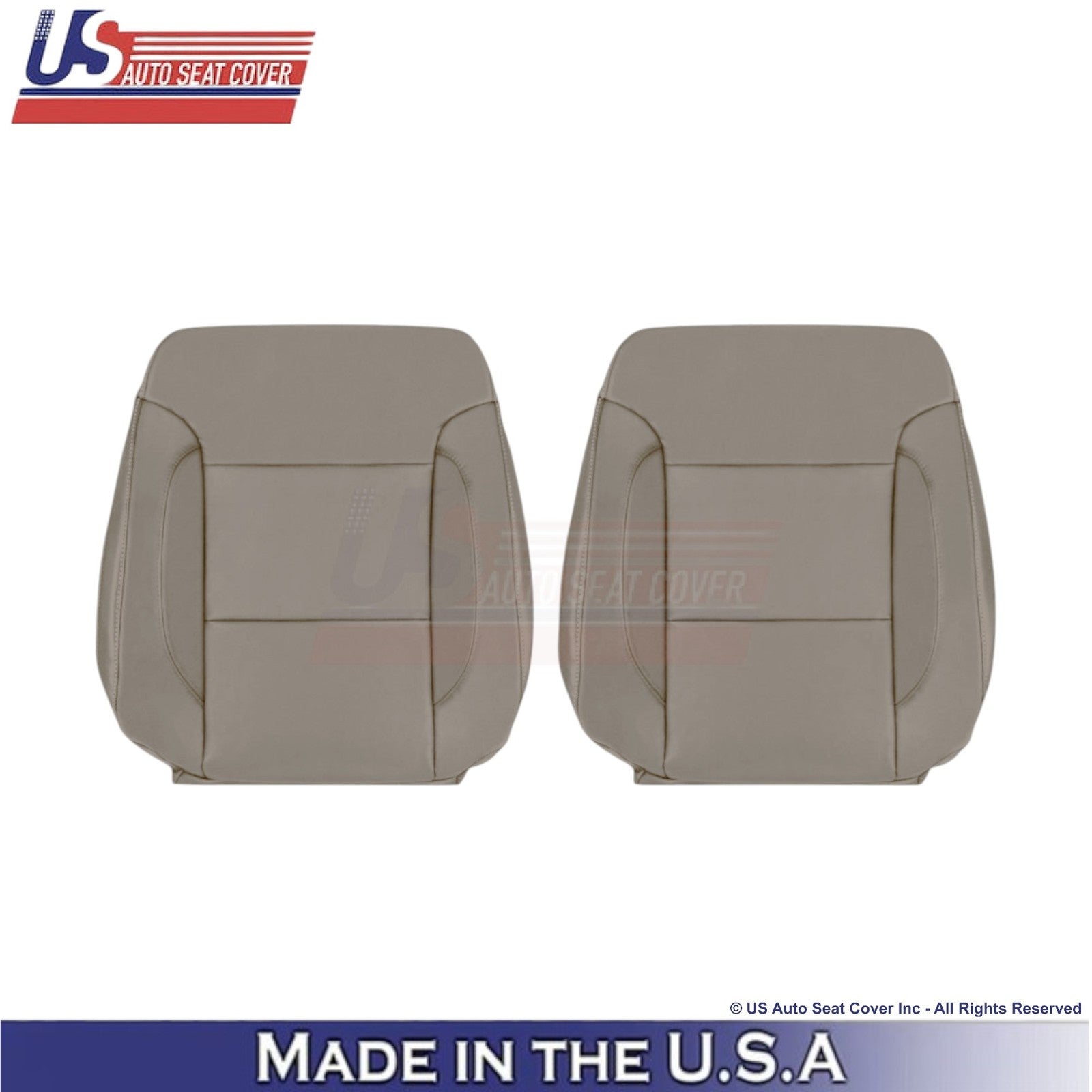 2014-2019 For Chevy Silverado 1500 LT LS Leatherette Front Top Covers Dune Tan