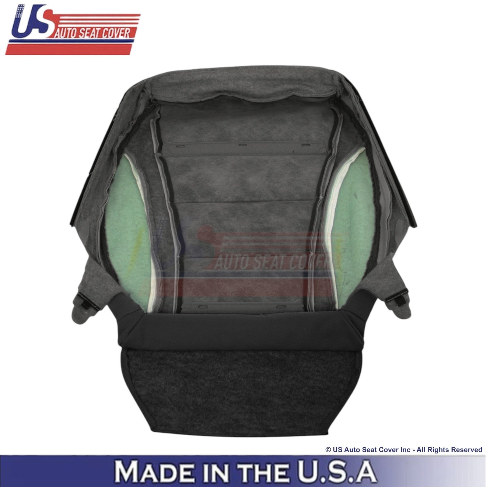 16-21 For Mercedes Benz GLC Class Leather Passenger Covers Black - White Stitch