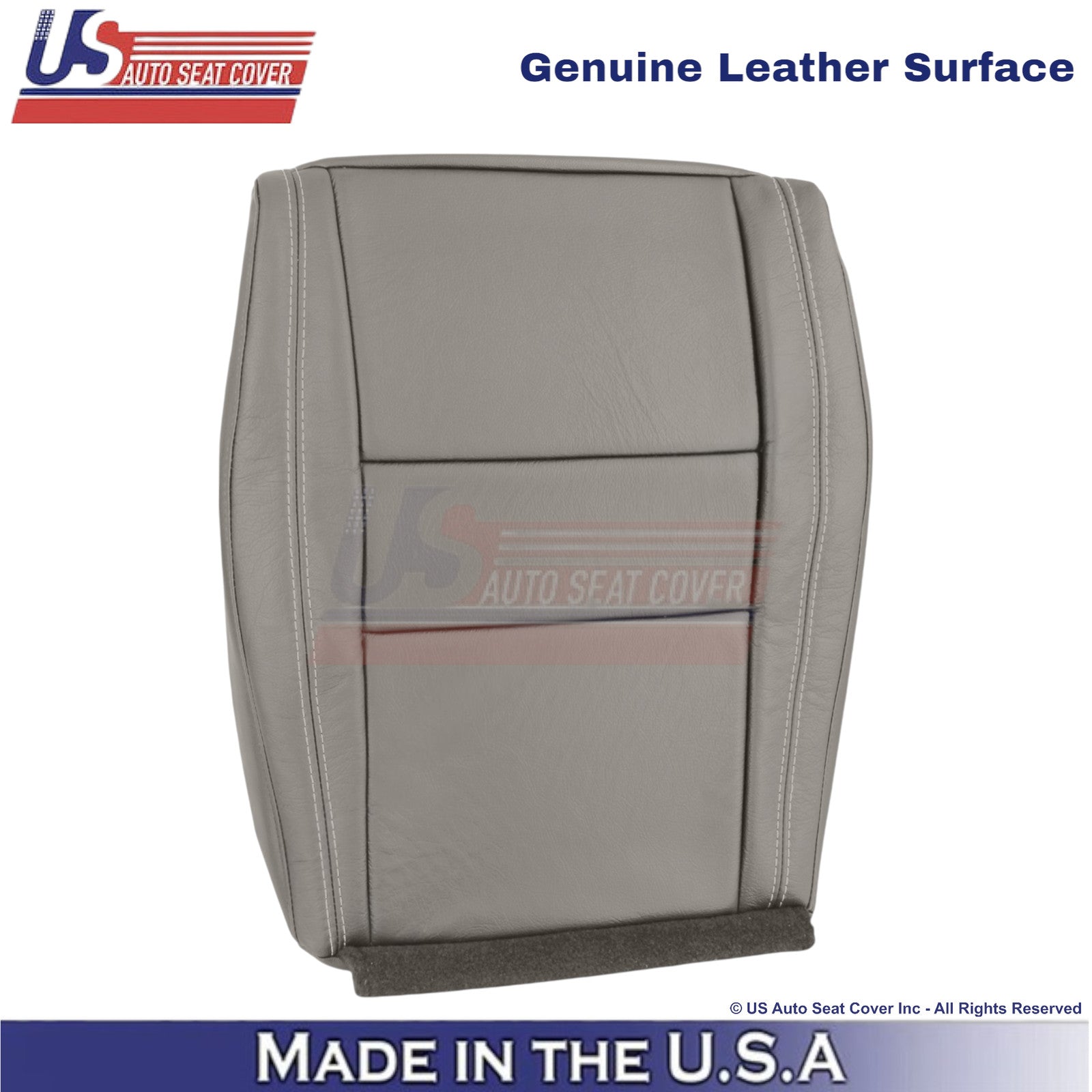 2011-2013 For Dodge Durango Leather Passenger Bottom Seat Cover Medium Graystone