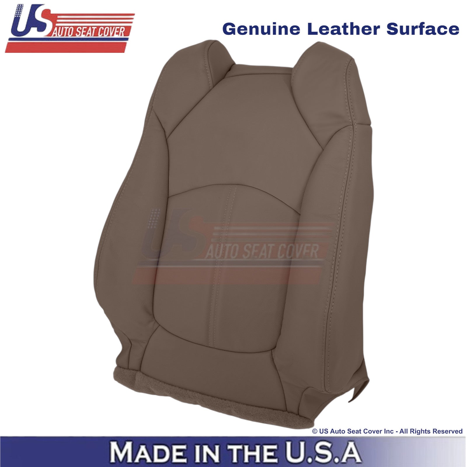 2013-2016 Fits GMC Acadia Genuine Leather Driver Top Seat Cover Dark Cashmere