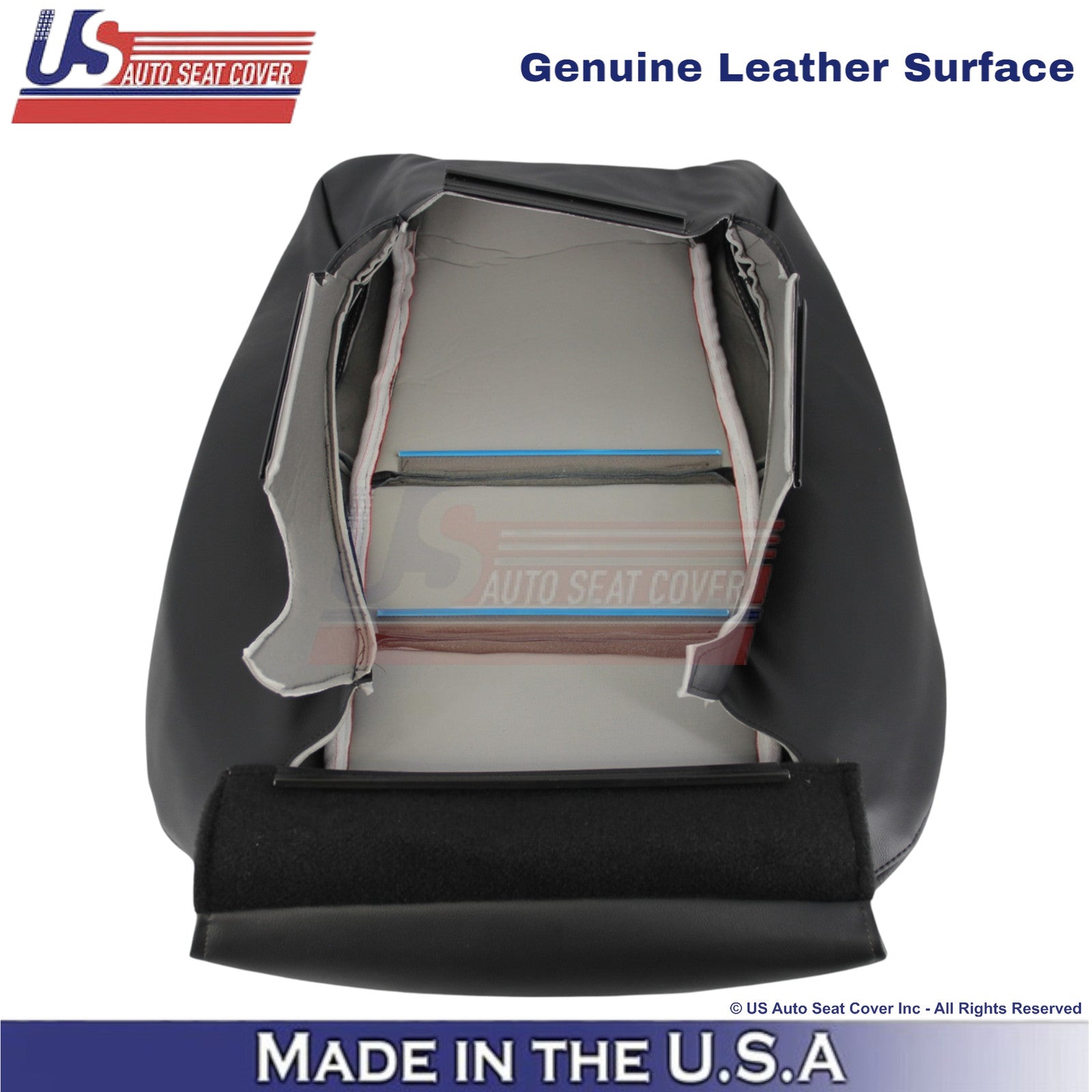 2011-2025 For Dodge Durango Genuine Leather Front Passenger Seat Covers Black