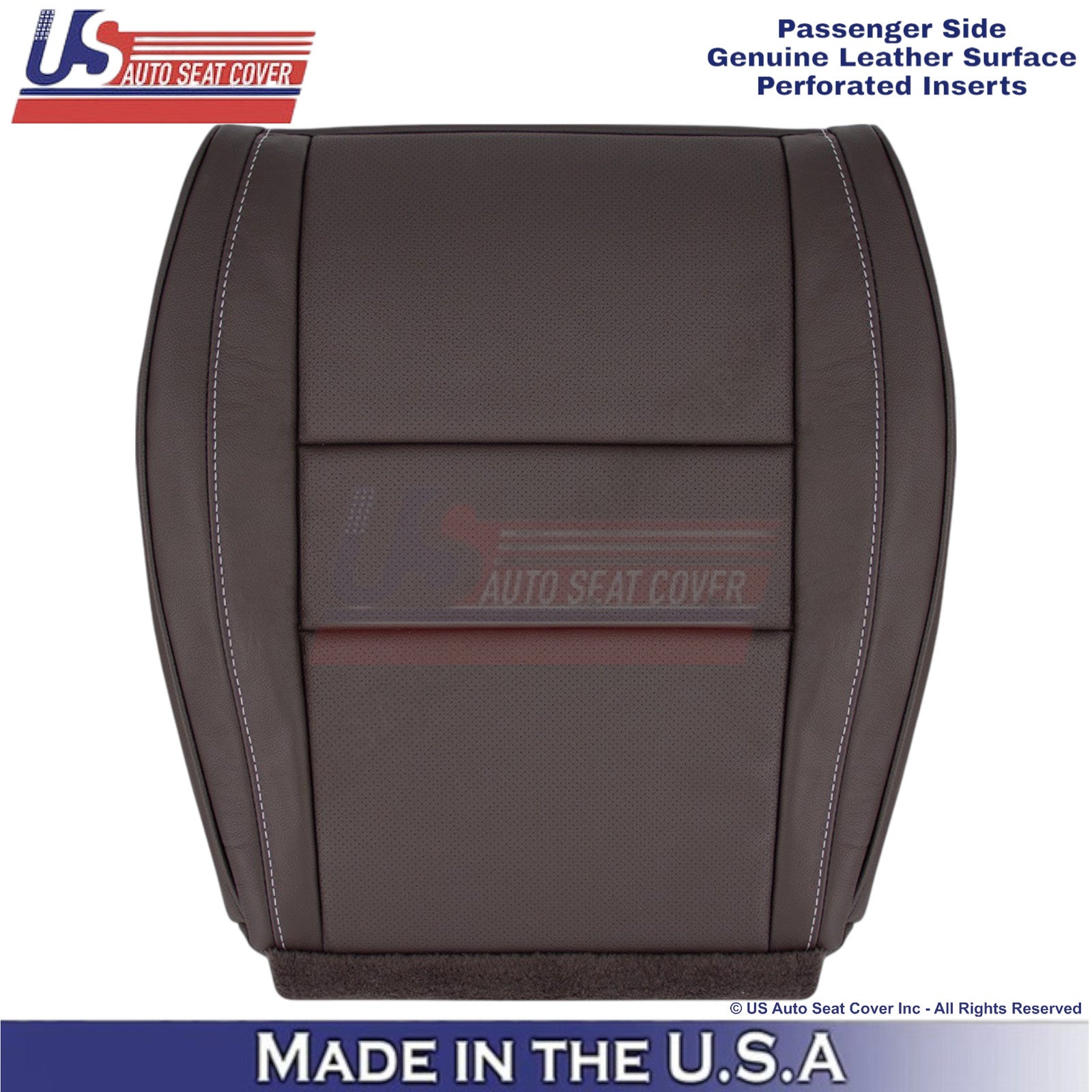 2011-2021 For Jeep Grand Cherokee Passenger Bottom Genuine Leather Cover Brown