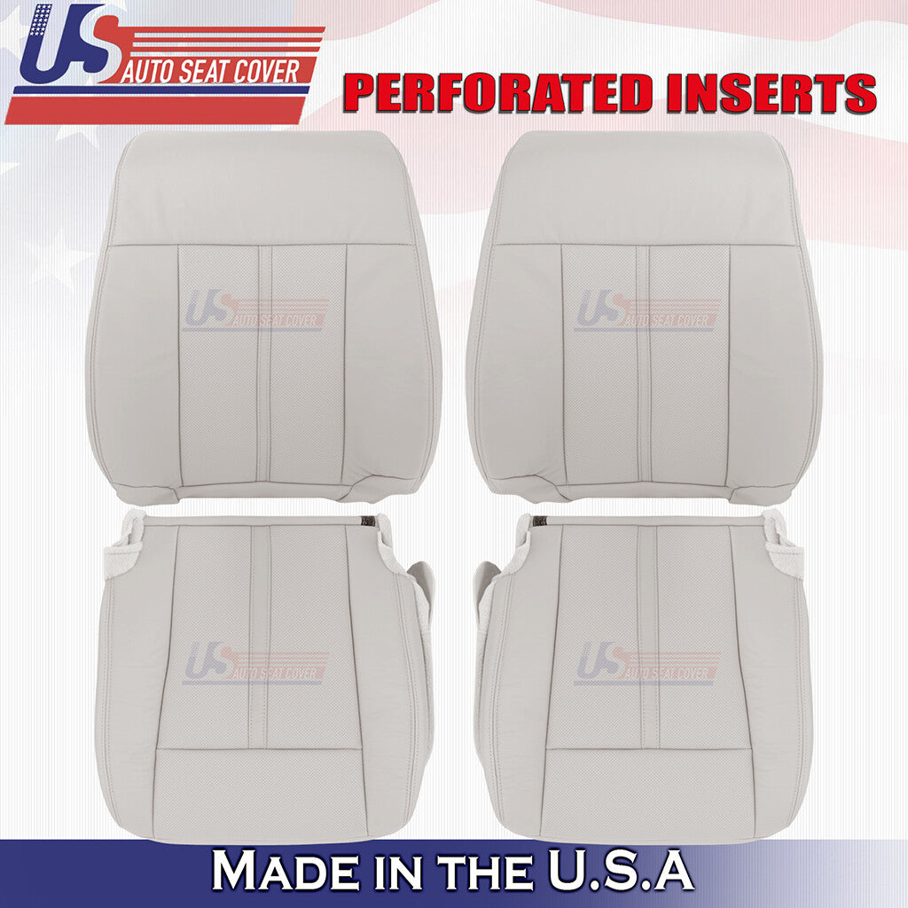 2015-2017 For Lincoln Navigator Leather Front Replacement Seat Covers Gray
