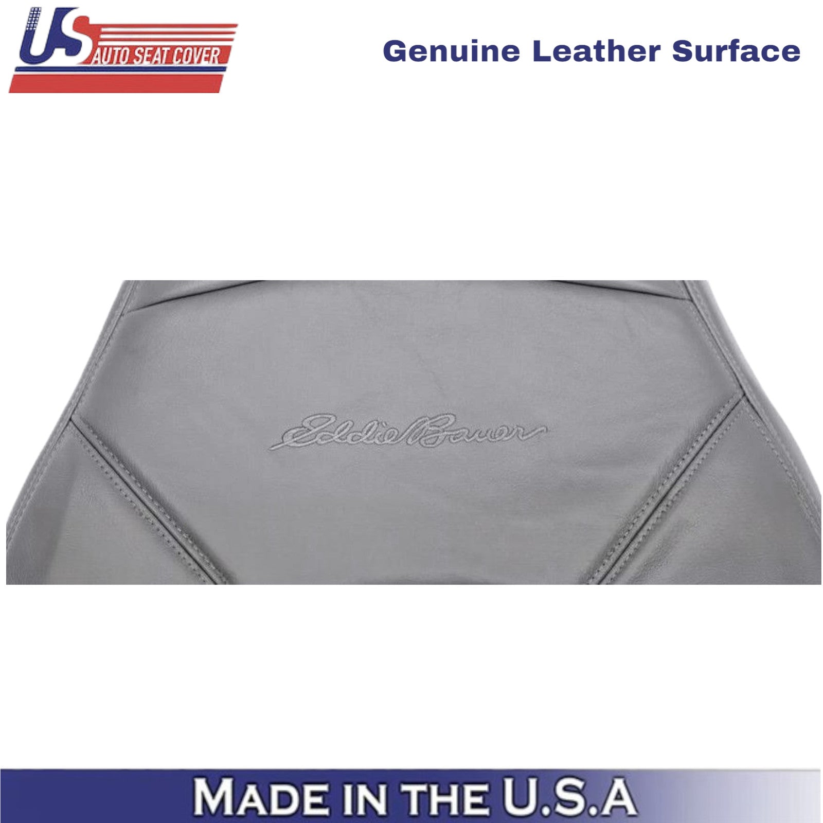 1997-02 For Ford Expedition Eddie Bauer Leather Front Top Covers Medium Graphite
