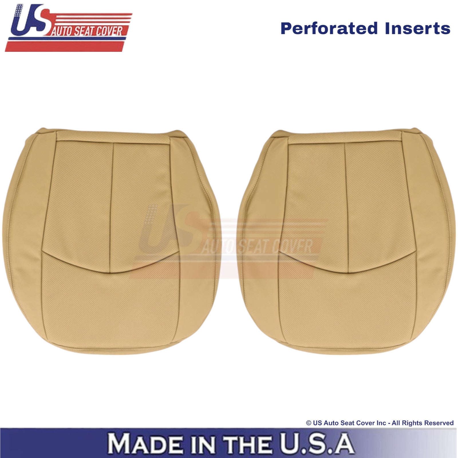 2002-2009 For Mercedes-Benz E-Class Leather Bottom Replacement Seat Covers Tan