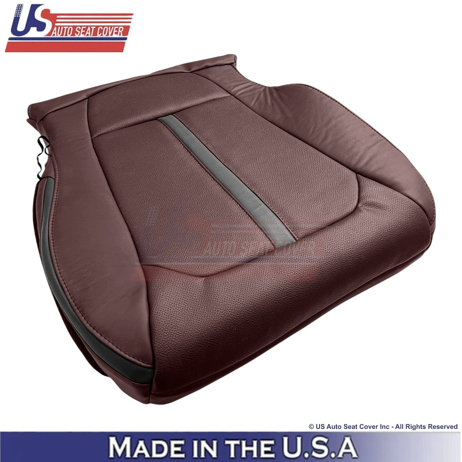 2018-2020 For Ford F150 Platinum Genuine Leather Front Bottom Covers Dk. Marsala