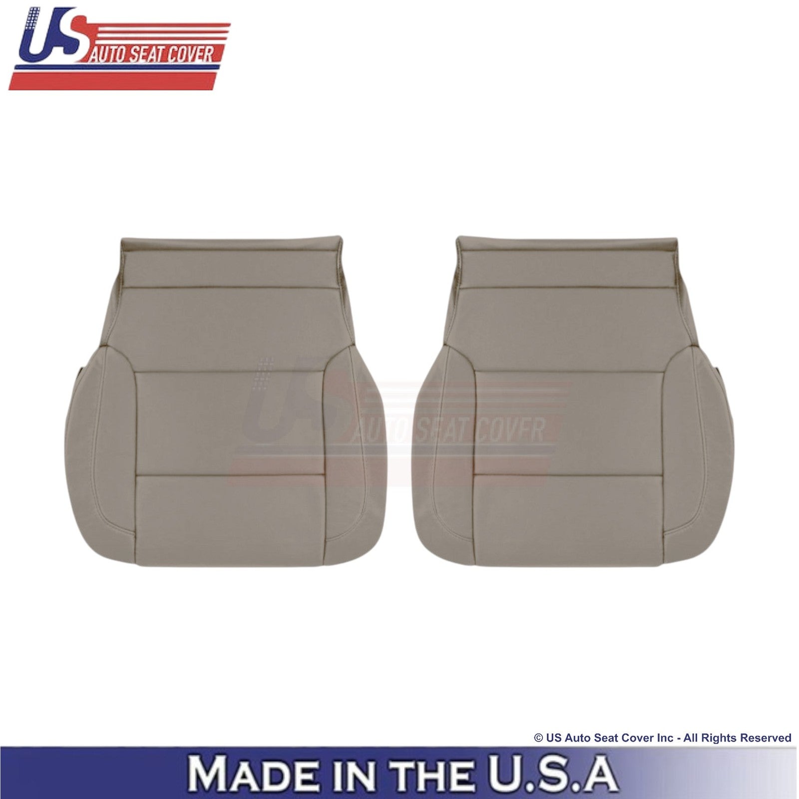 2014-2019 For Chevy Silverado 1500 LT LS Leatherette Front Bottom Covers Dune
