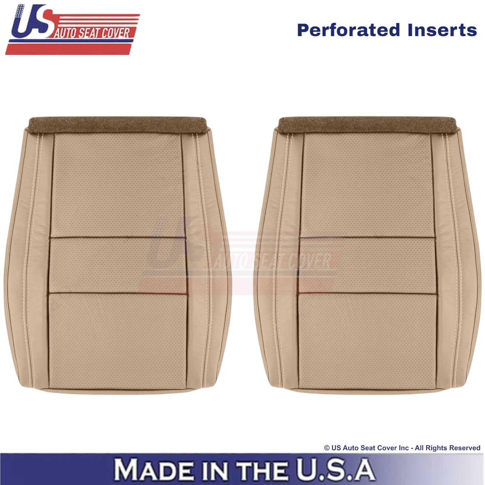 2011-2017 For Dodge Durango Genuine Leather Bottom Replacement Seat Covers Tan