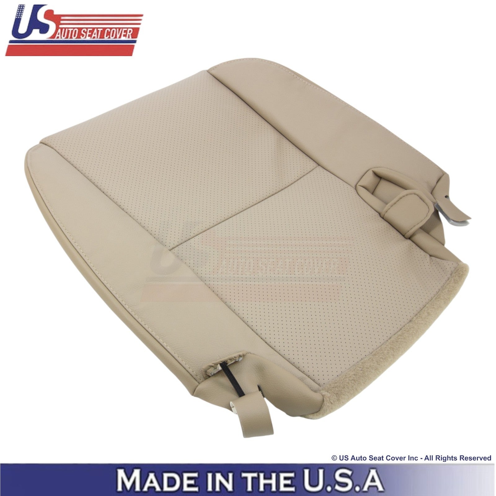 2008-2014 Fits Toyota Sequoia Leather Perf. Rear Right Bottom Cover Sand Beige