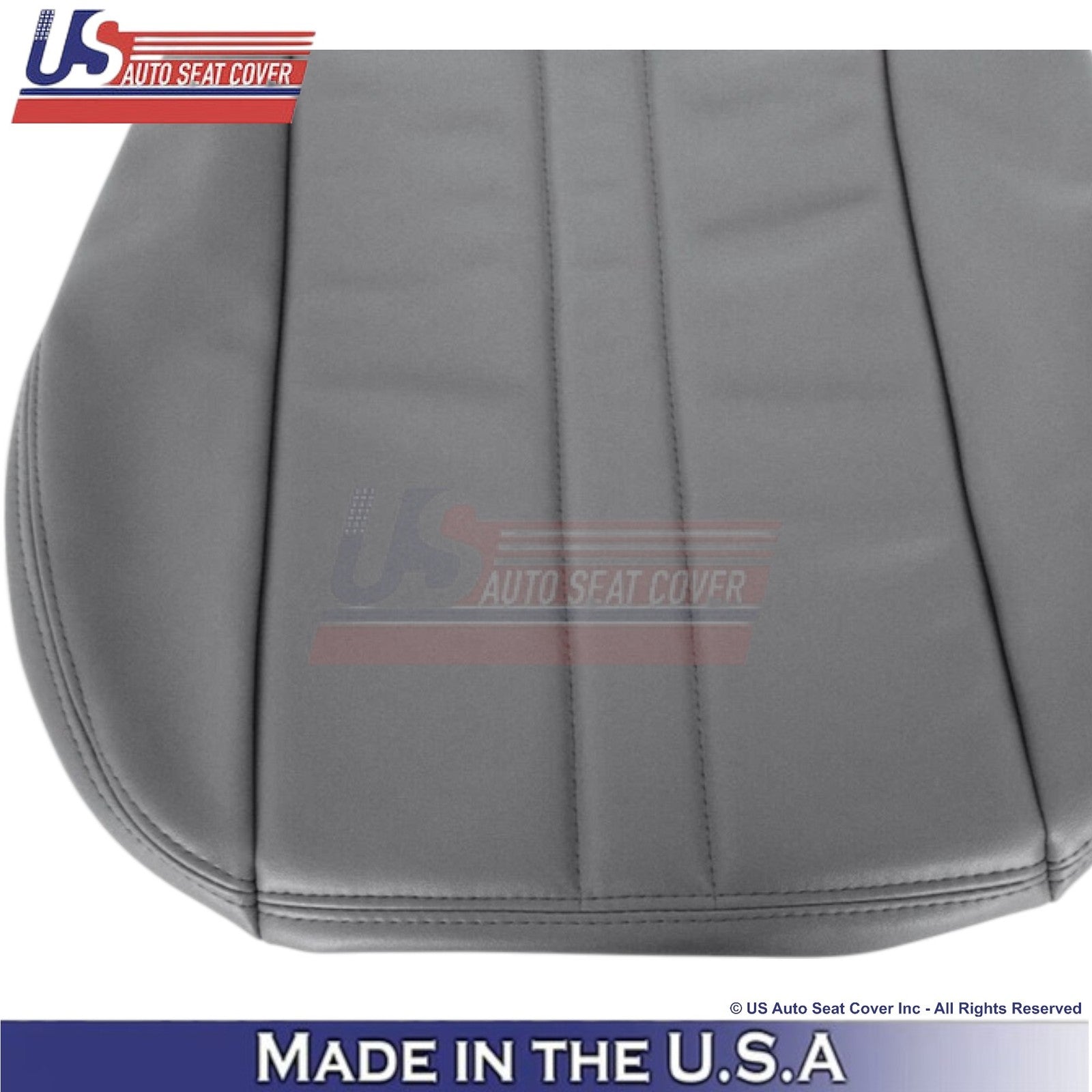 2003-2009 Fits GMC Topkick Driver Bottom Leatherette Replacement Cover Pewter