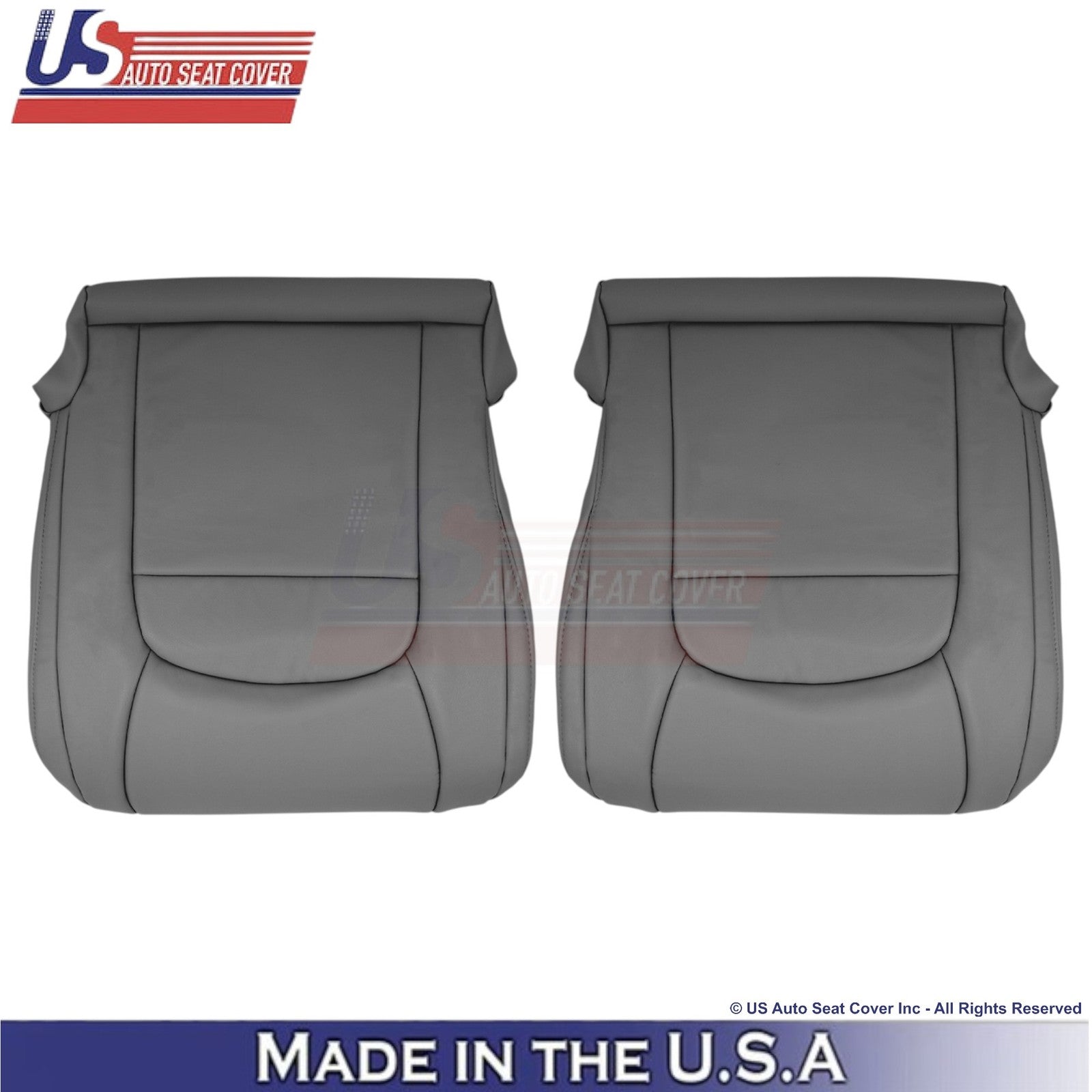 2008-2021 For Toyota Land Cruiser Leatherette Front Bottom Seat Covers Dark Gray