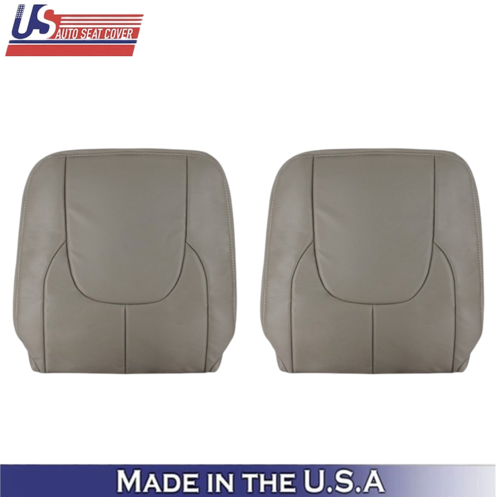 2002-2003 For Dodge Ram 1500 2500 Laramie Leatherette Front Top Covers Taupe