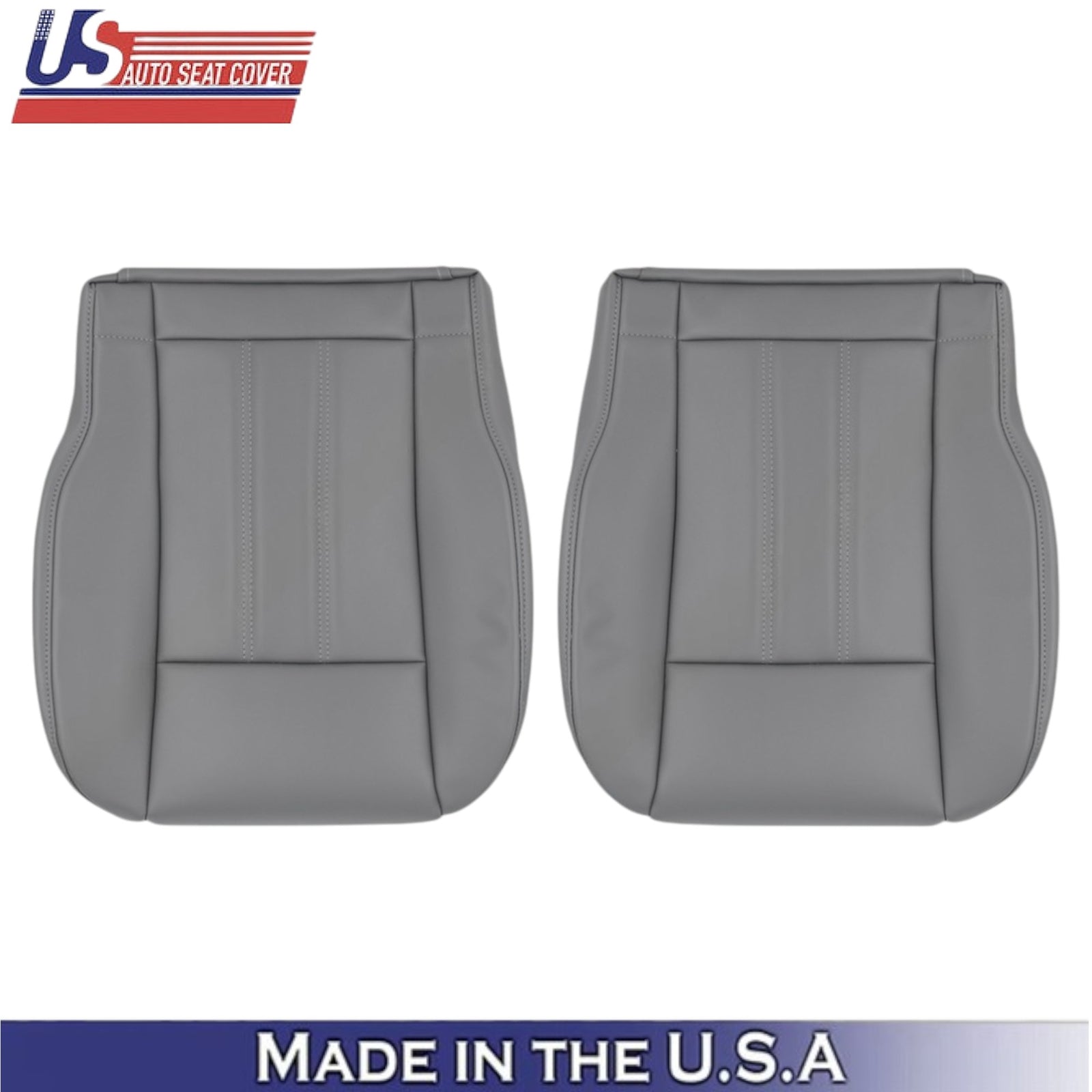 2008-2016 For Chrysler Town & Country Leatherette Front Bottom Covers Dark Gray
