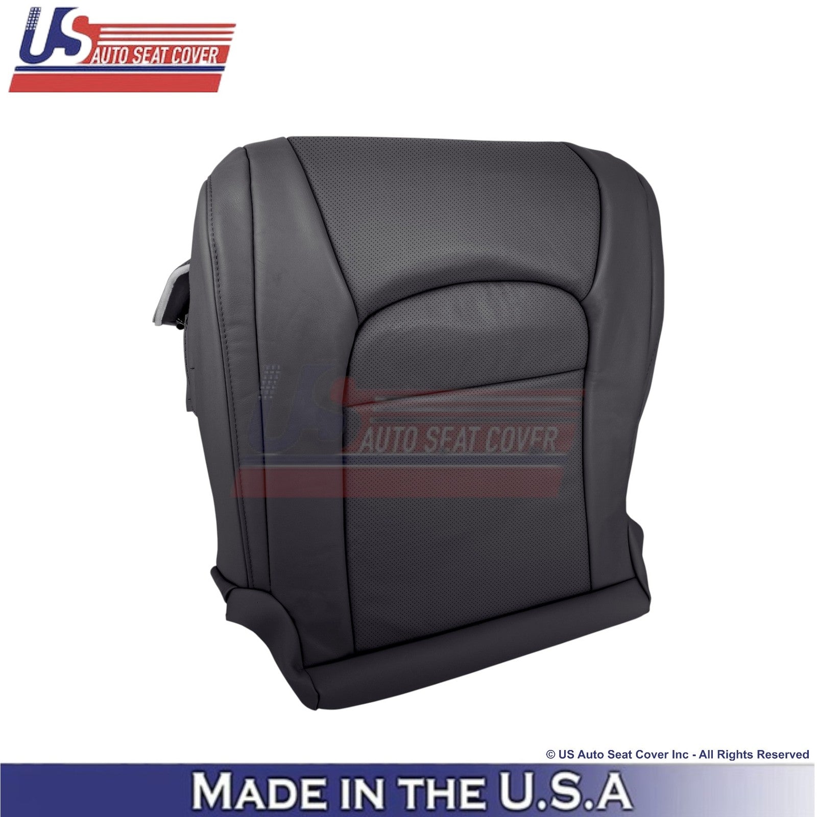 2008-2021 For Toyota Land Cruiser Leatherette Perf. Front Bottom Covers Black
