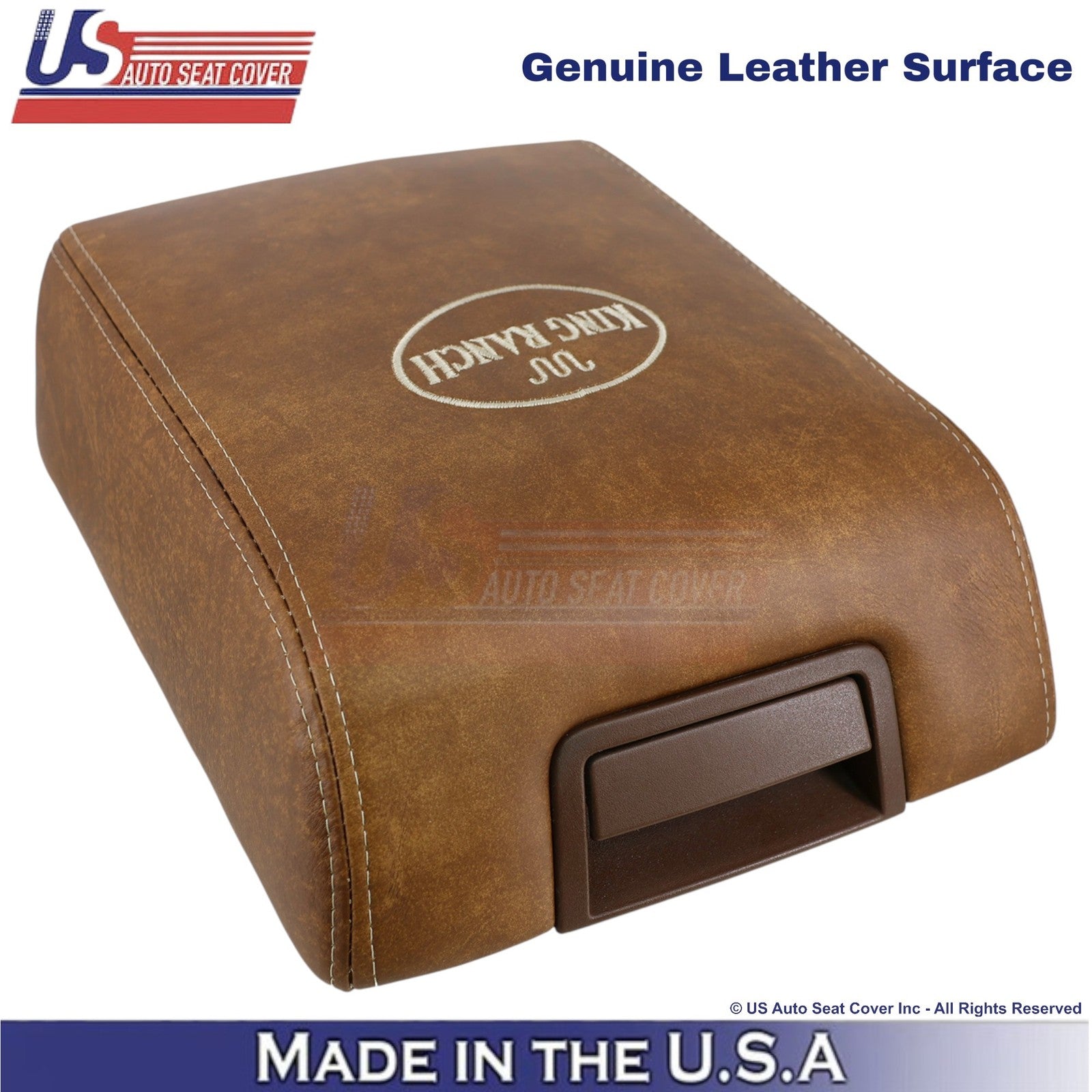 2004-2008 Ford F-150 King Ranch Genuine Leather Center Console Lid Cover