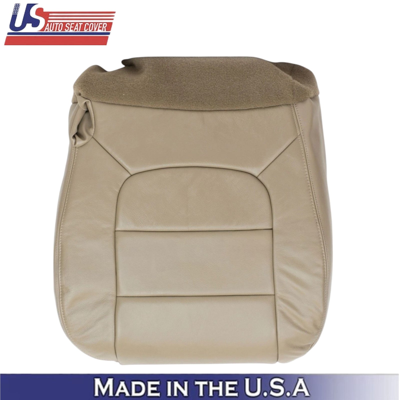 2002-2003 For Ford F150 Lariat Leather Front Bottom Replacement Seat Covers Tan