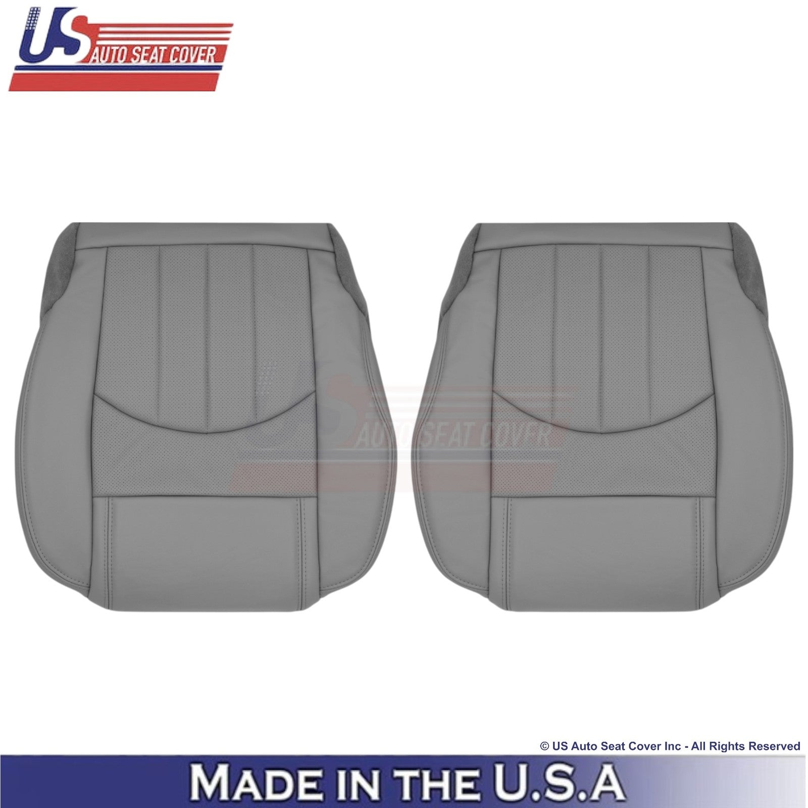 2013-2017 For Buick Enclave Leatherette Front Replacement Seat Covers Titanium
