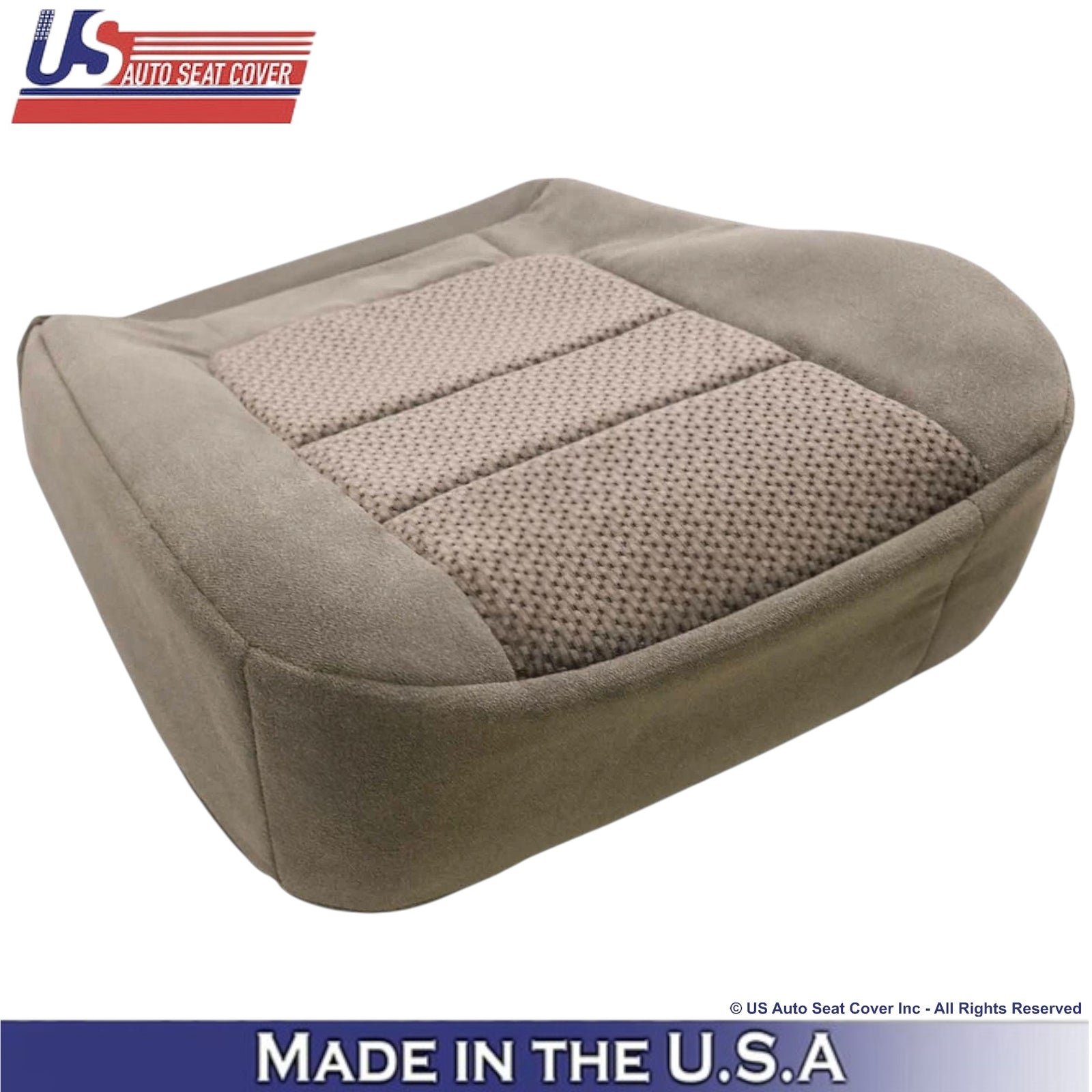 2001 For Ford F-250 XLT Crew-Cab Cloth Driver Bottom Seat Cover med. Parchment