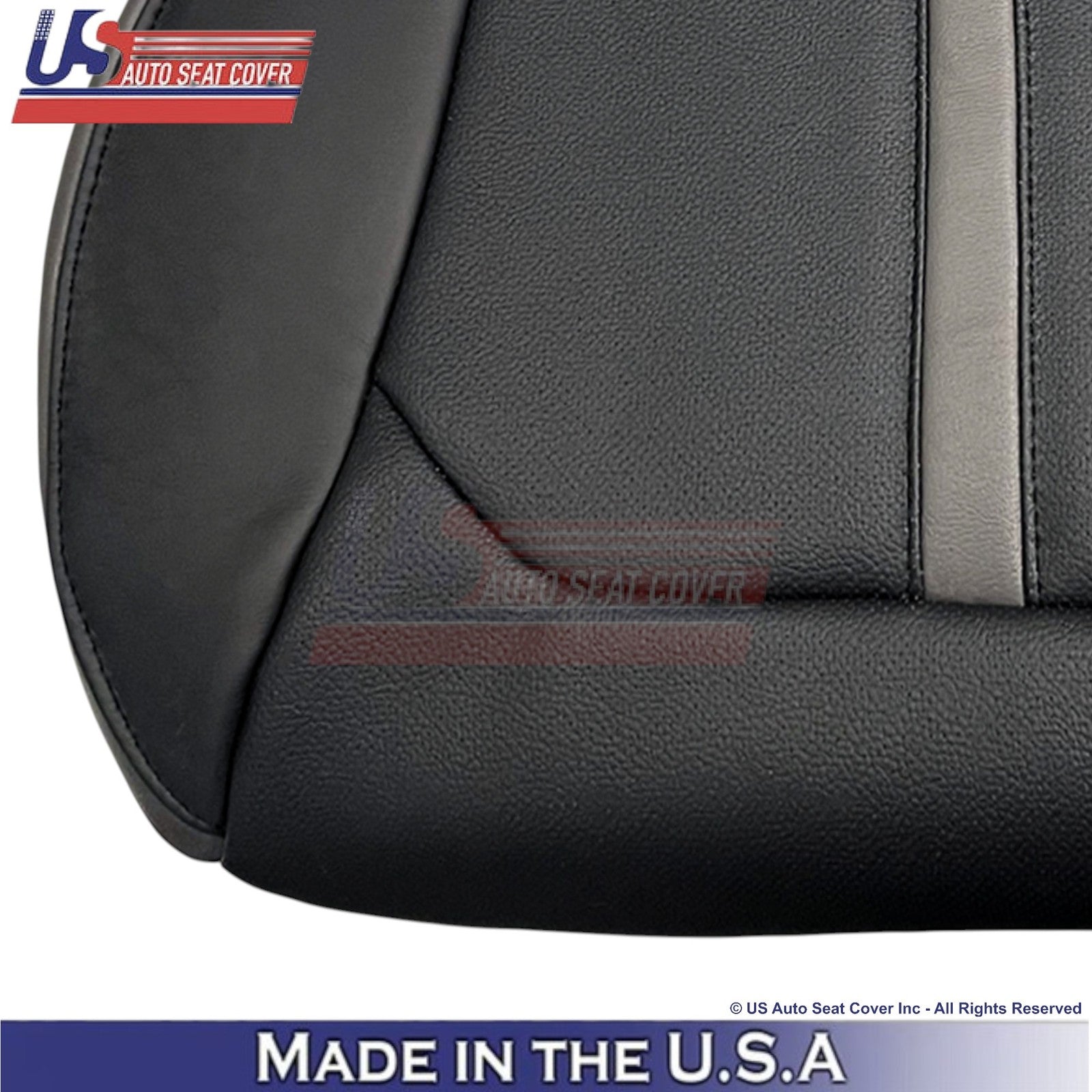 2015-2020 For Ford F150 Platinum Genuine Leather Driver Bottom Seat Covers Black