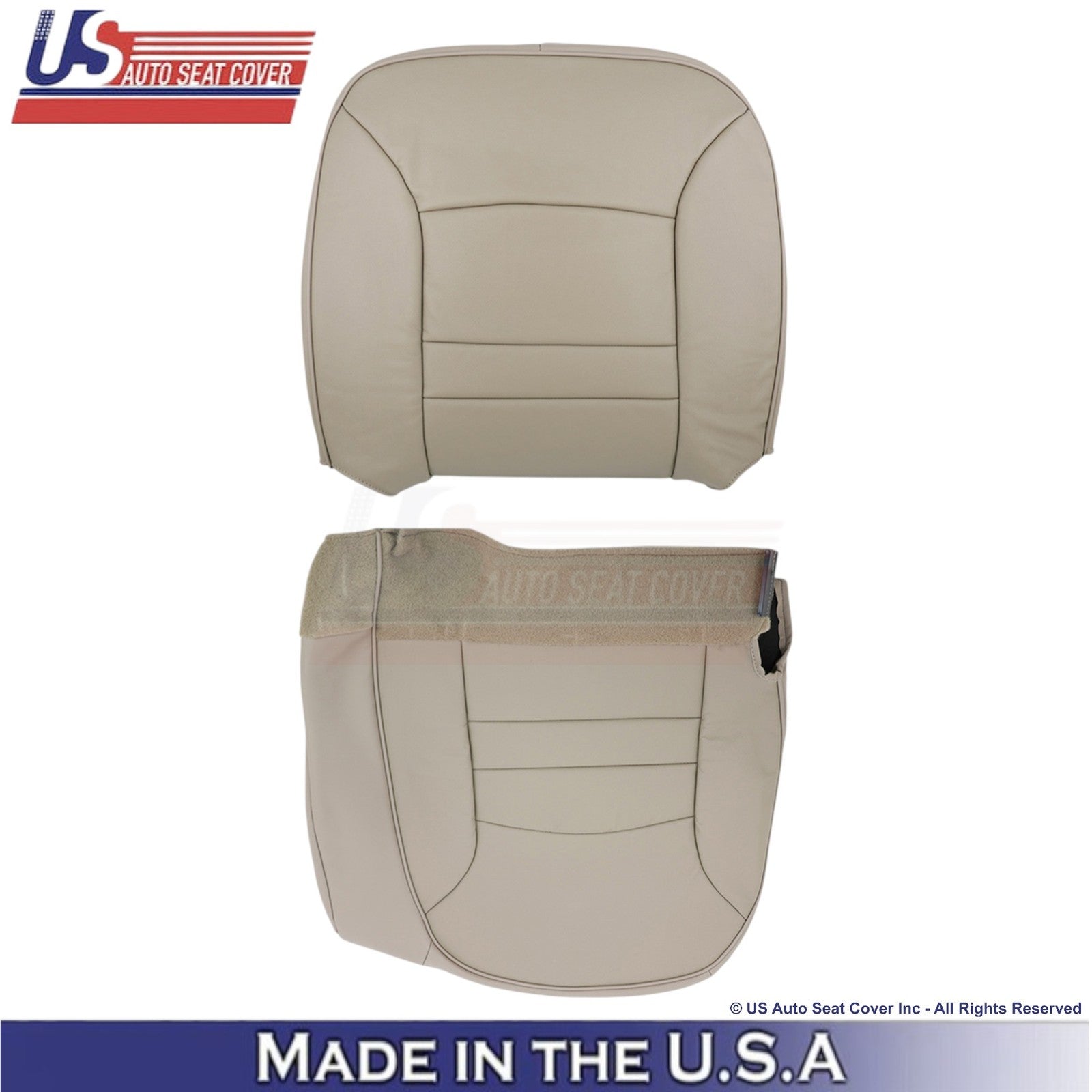 1998-2002 For Ford Crown Victoria Leatherette Driver Side Replacement Covers Tan