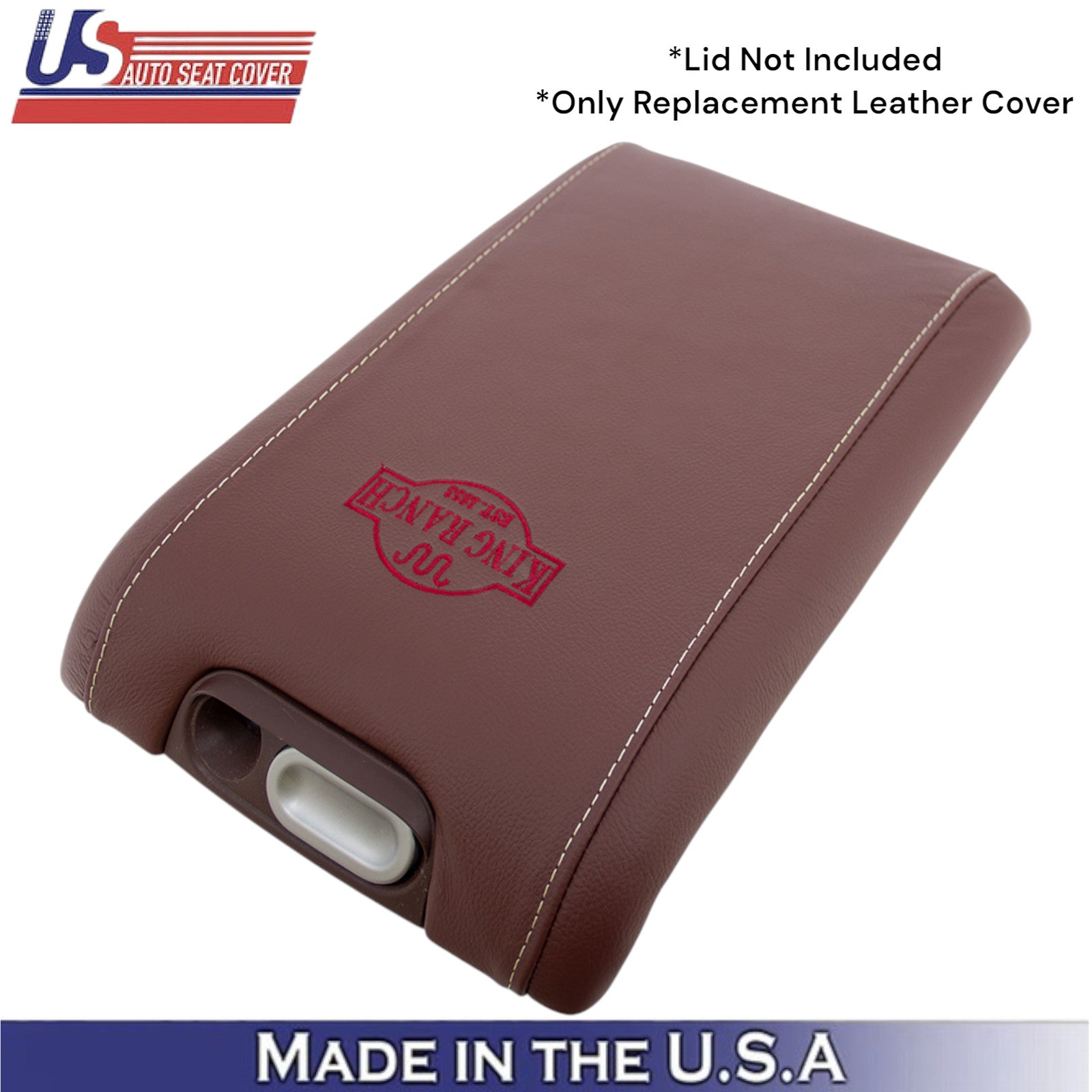 2009-2012 Ford F-150 King Ranch Leather Center Console Lid Cover Chaparral Brown