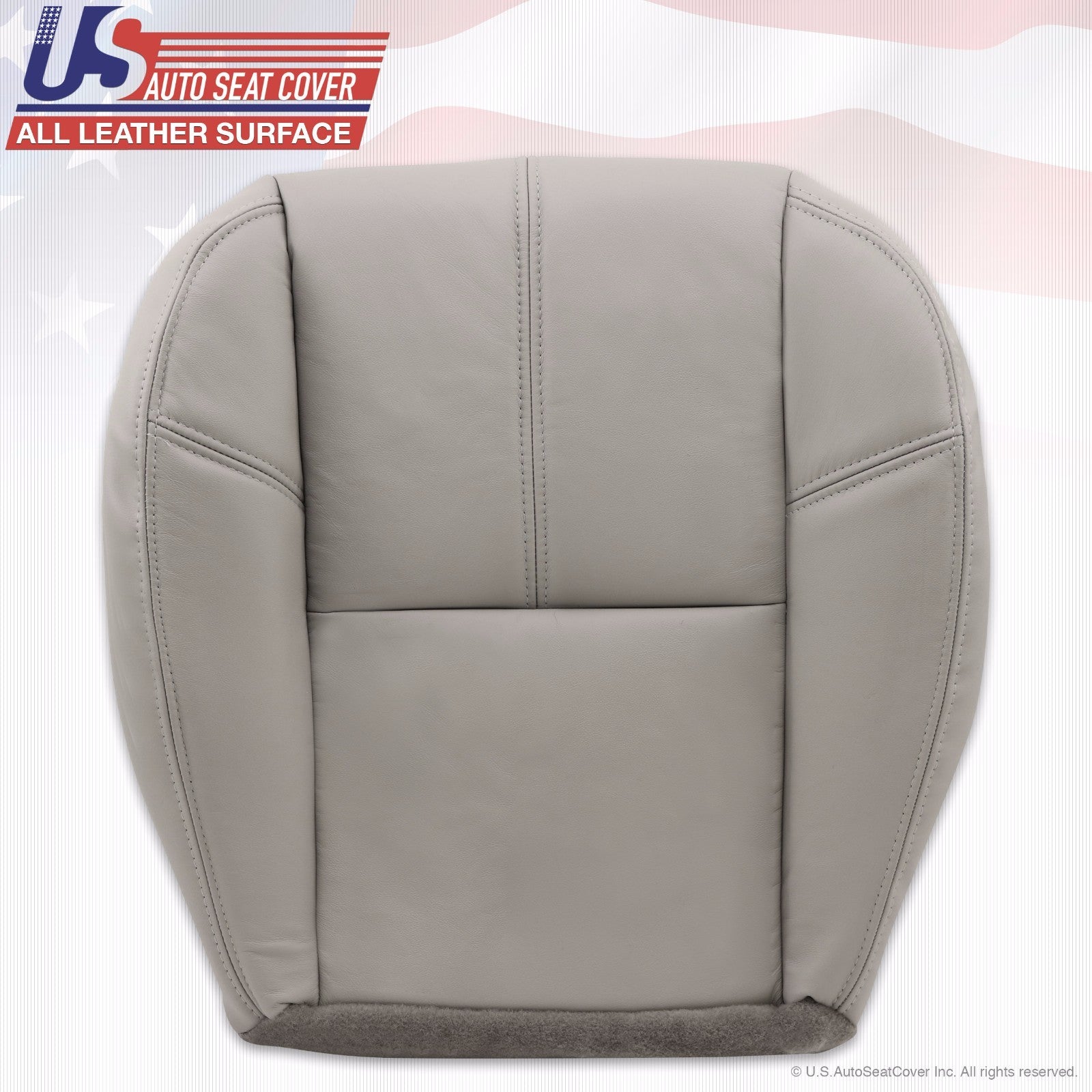 2007 2008 2009 GMC Yukon Driver Side Bottom Leather Upholstery Cover Light Gray