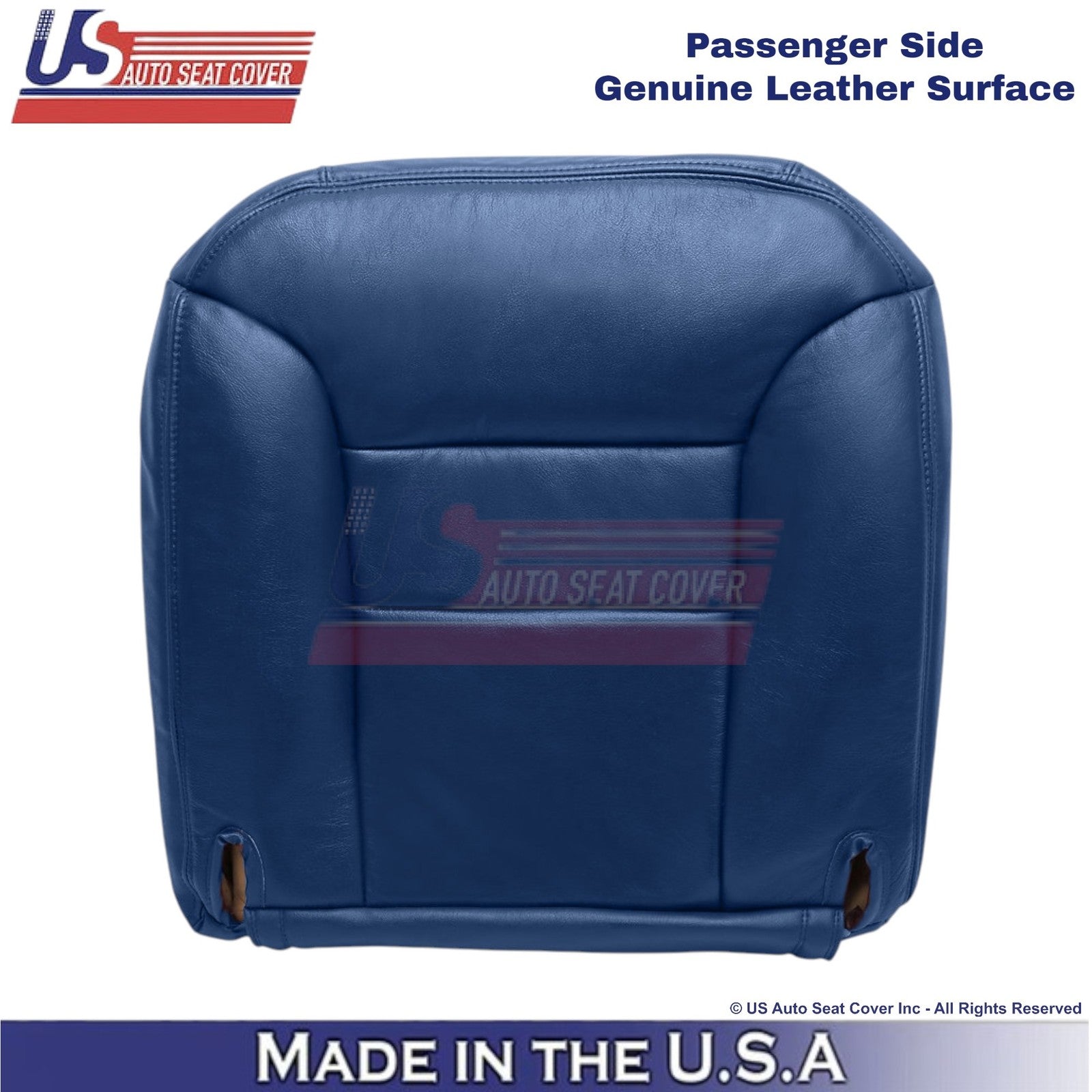1995-1999 Fits Chevy Suburban Genuine Leather Passenger Bottom Cover Navy Blue