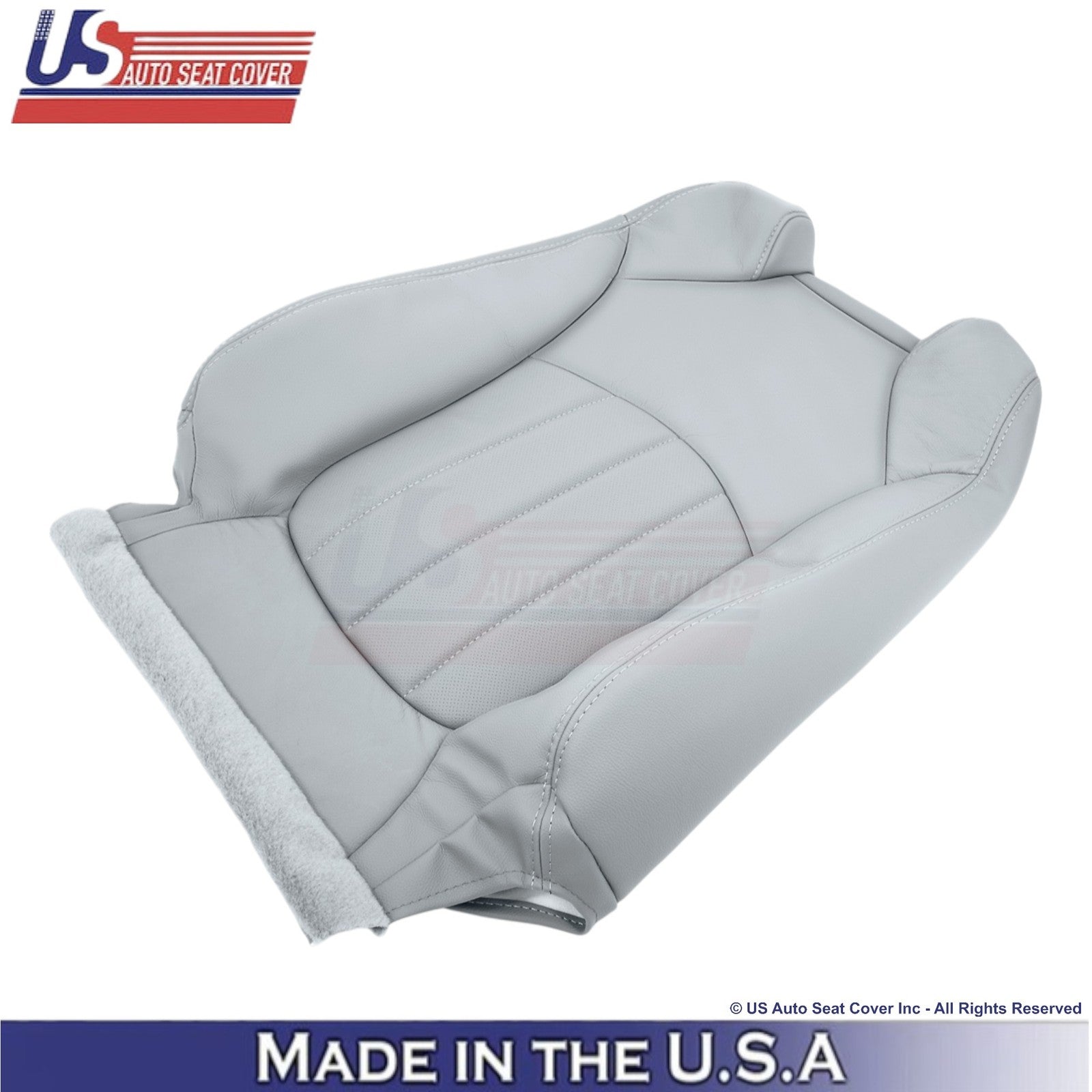 2013-2017 Fits Chevy Traverse Leather Perf. Front Seat Covers Light Titanium