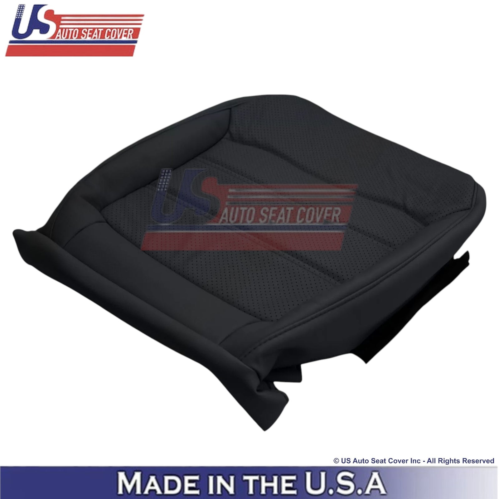 2012-2020 For Volkswagen Passat Genuine Leather Driver Bottom Seat Cover Black