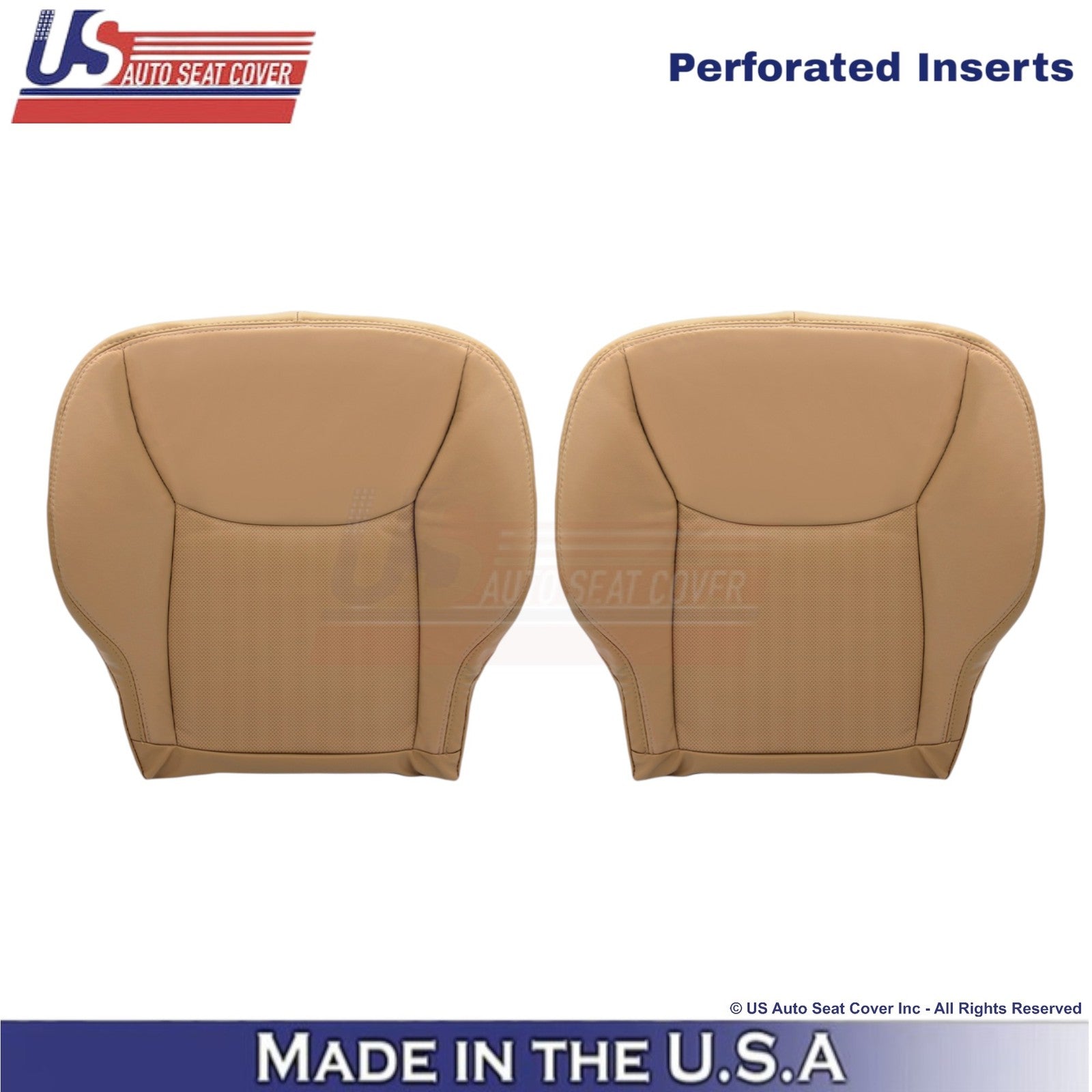 2000-2002 For Mercedes-Benz S-Class Leather Half Prf Front Bottom Covers Saffron