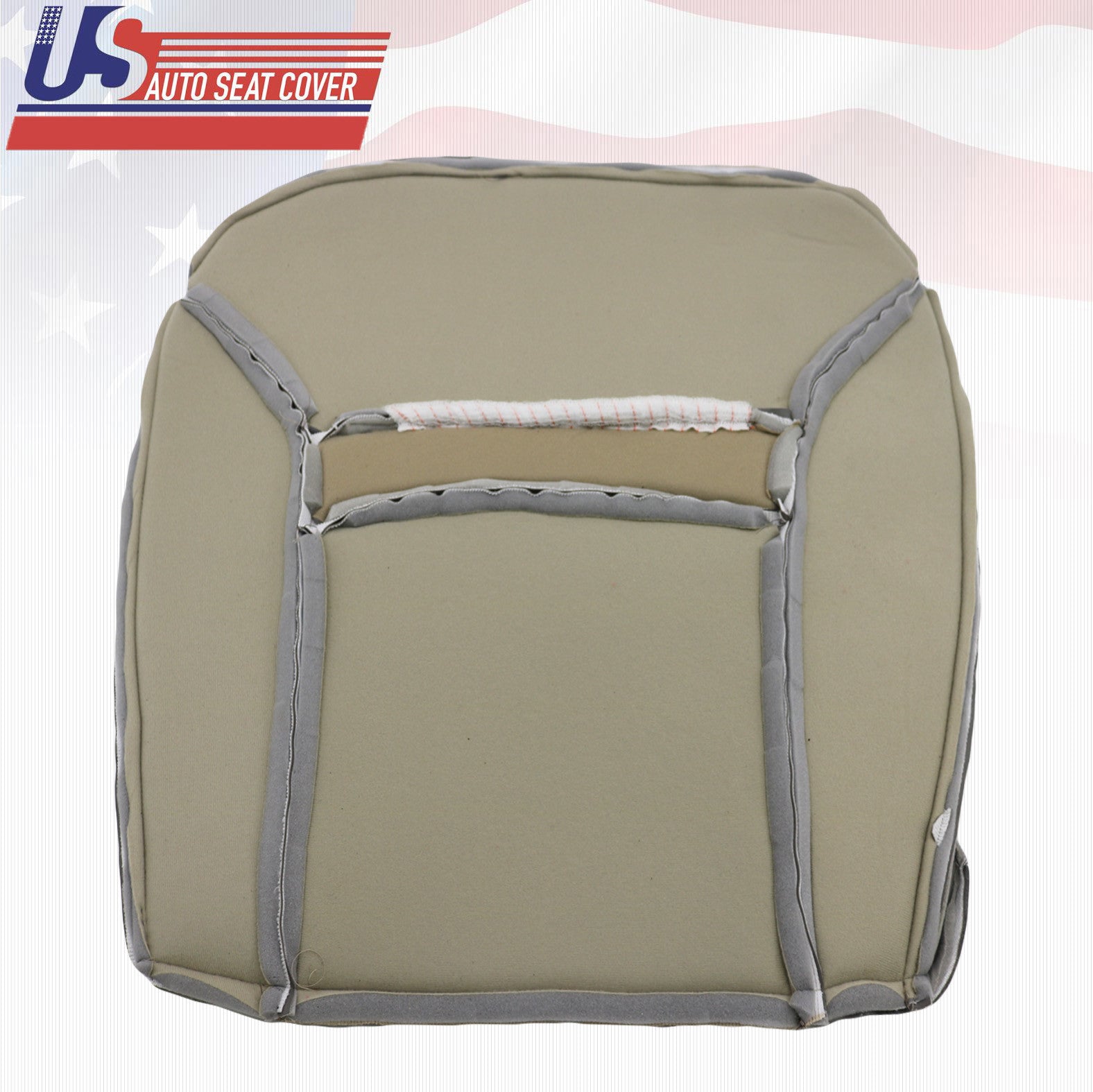 DRIVER BOTTOM SEAT COVER GRAY LEATHERETTE 2000 To 2002 FORD E150 ECONOLINE VAN