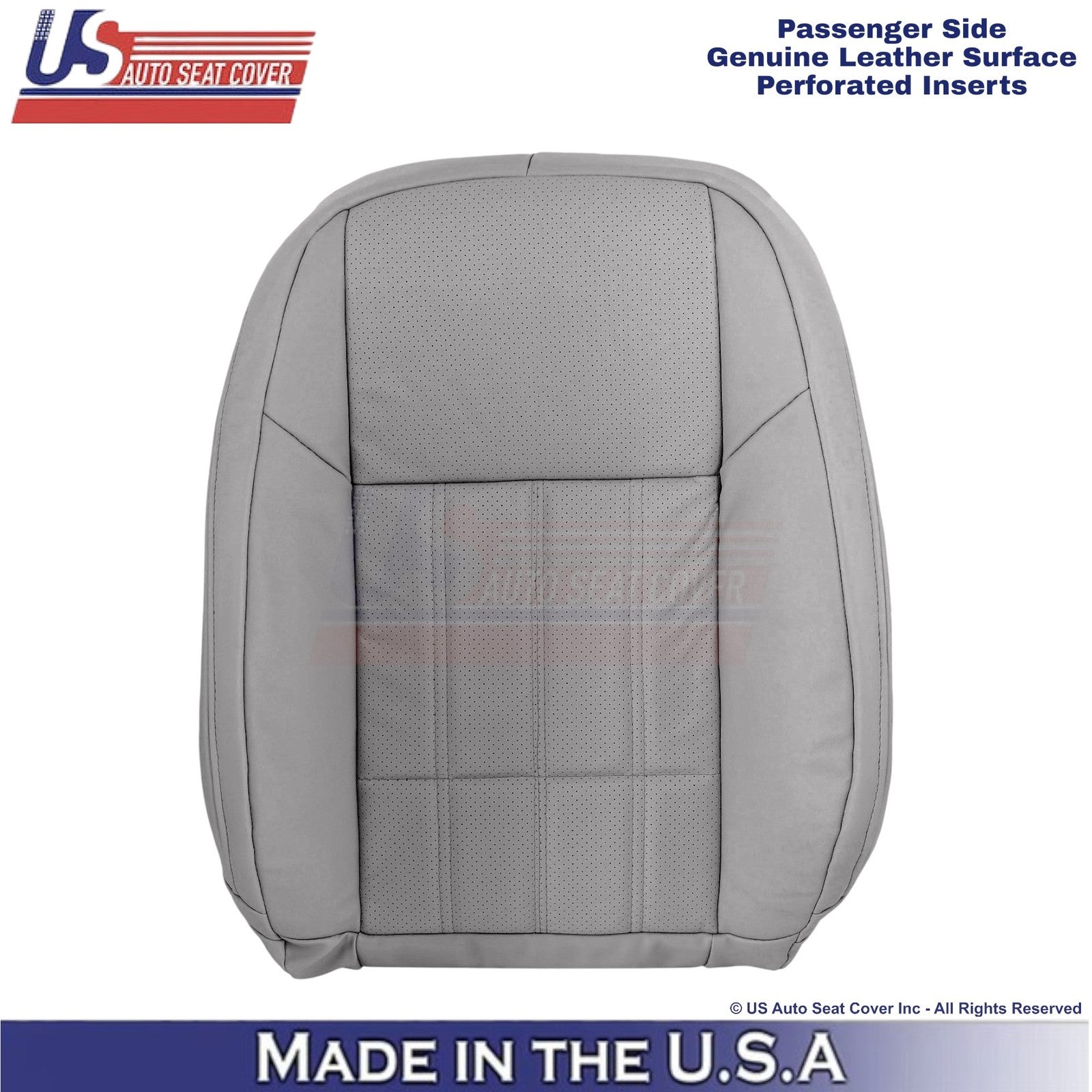 2016-2018 For Lexus ES 350 Genuine Leather Passenger Top Seat Cover Stratus Gray